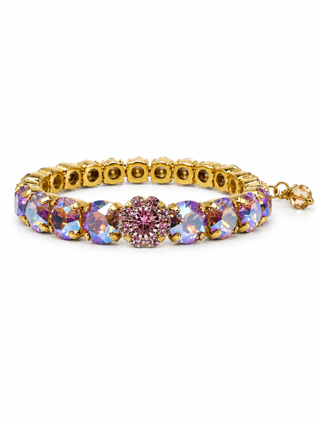 Private label Duchess Crystal Stretch Bracelet with 8.55mm beads, elegant jewelry accessory featuring sparkling crystals.