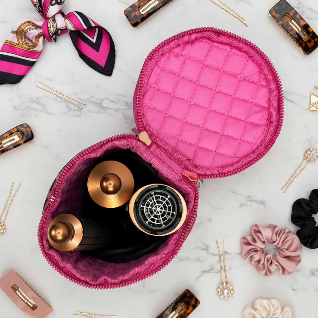 PurseN Fierce Leopard Hot Tools Holder pouch featuring a bold leopard print design and compact storage for styling tools.