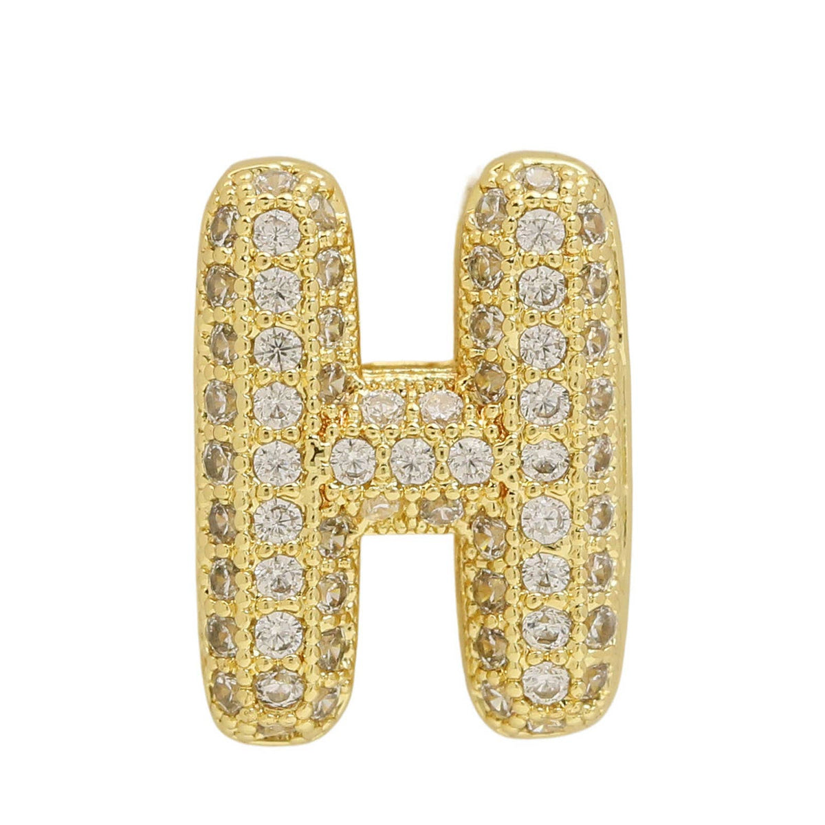 Private label slider initial charm for watch bracelet featuring sleek design and customizable initial letter, ideal for personalized jewelry.