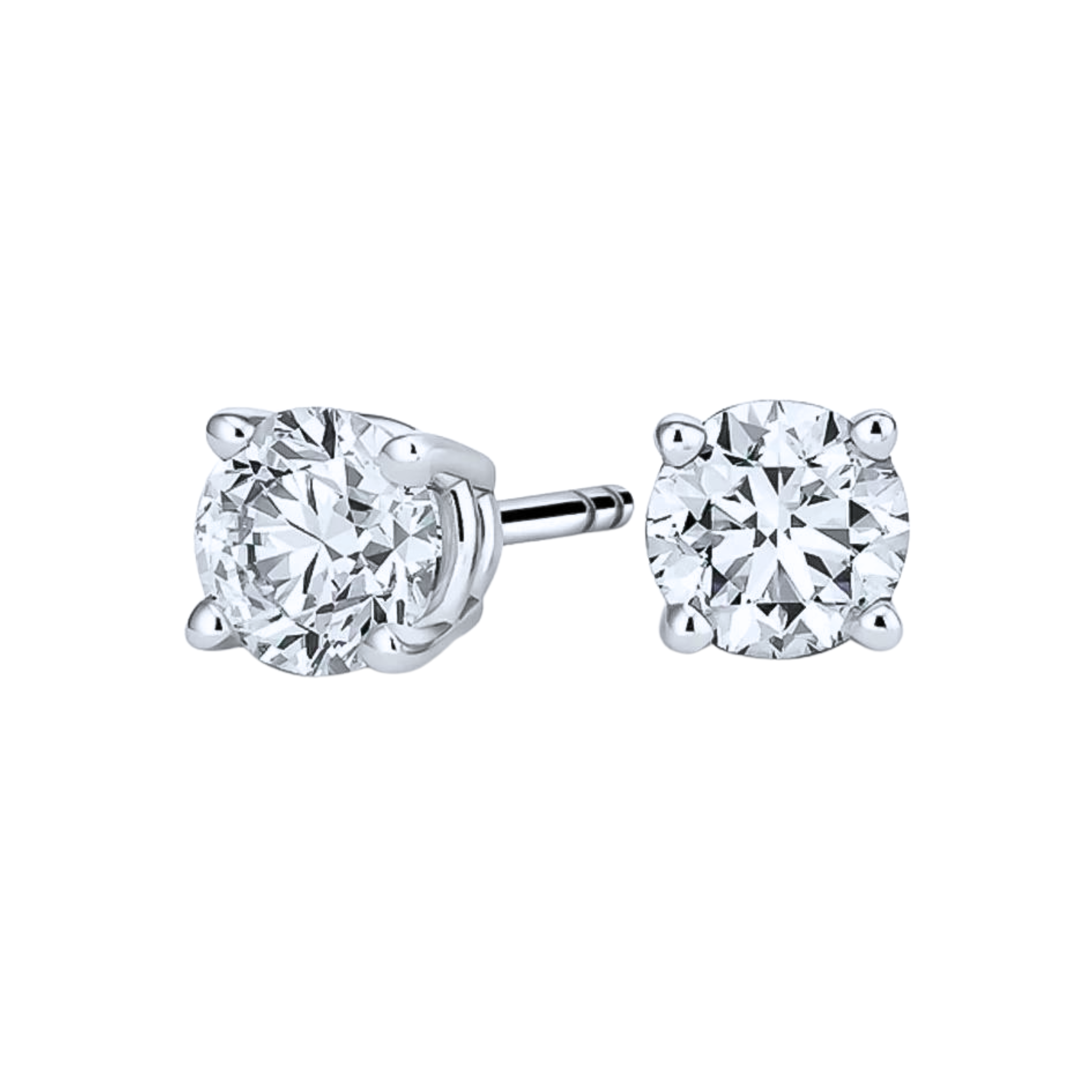 Birthstone CZ Sterling Silver Stud Earrings