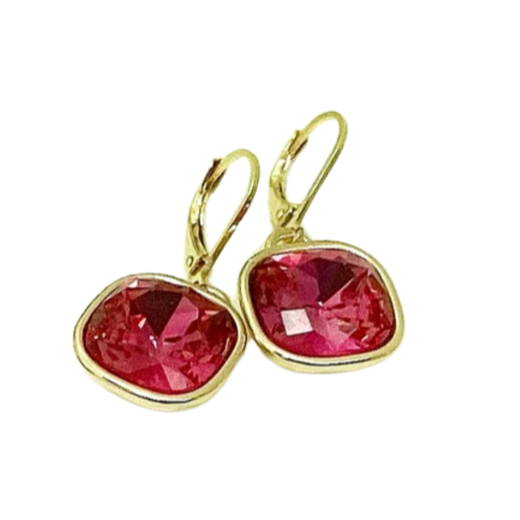 Swarovski crystal cushion cut earring