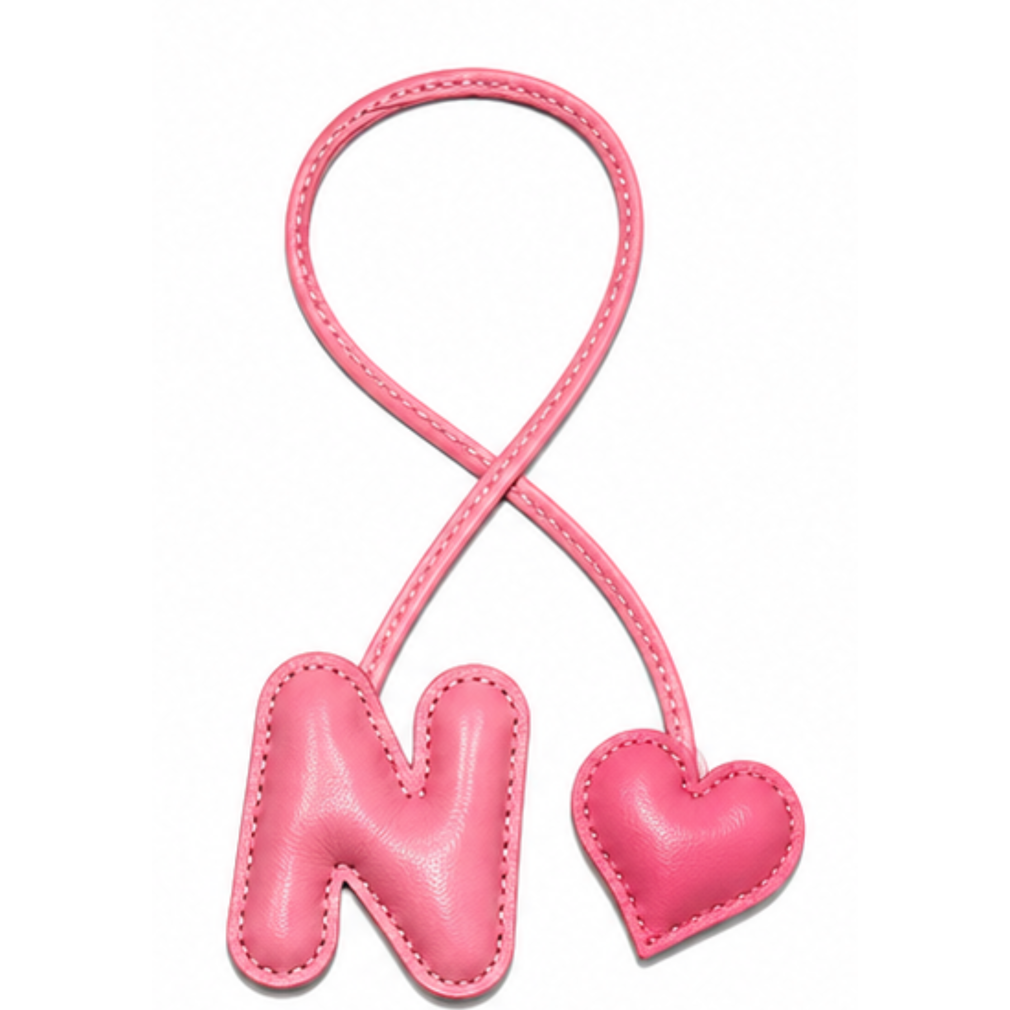 Initial w/ Heart Bag Charms