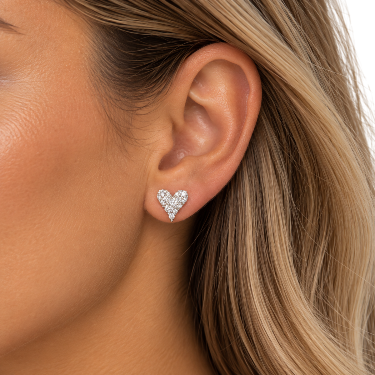 7x9mm Heart Earrings