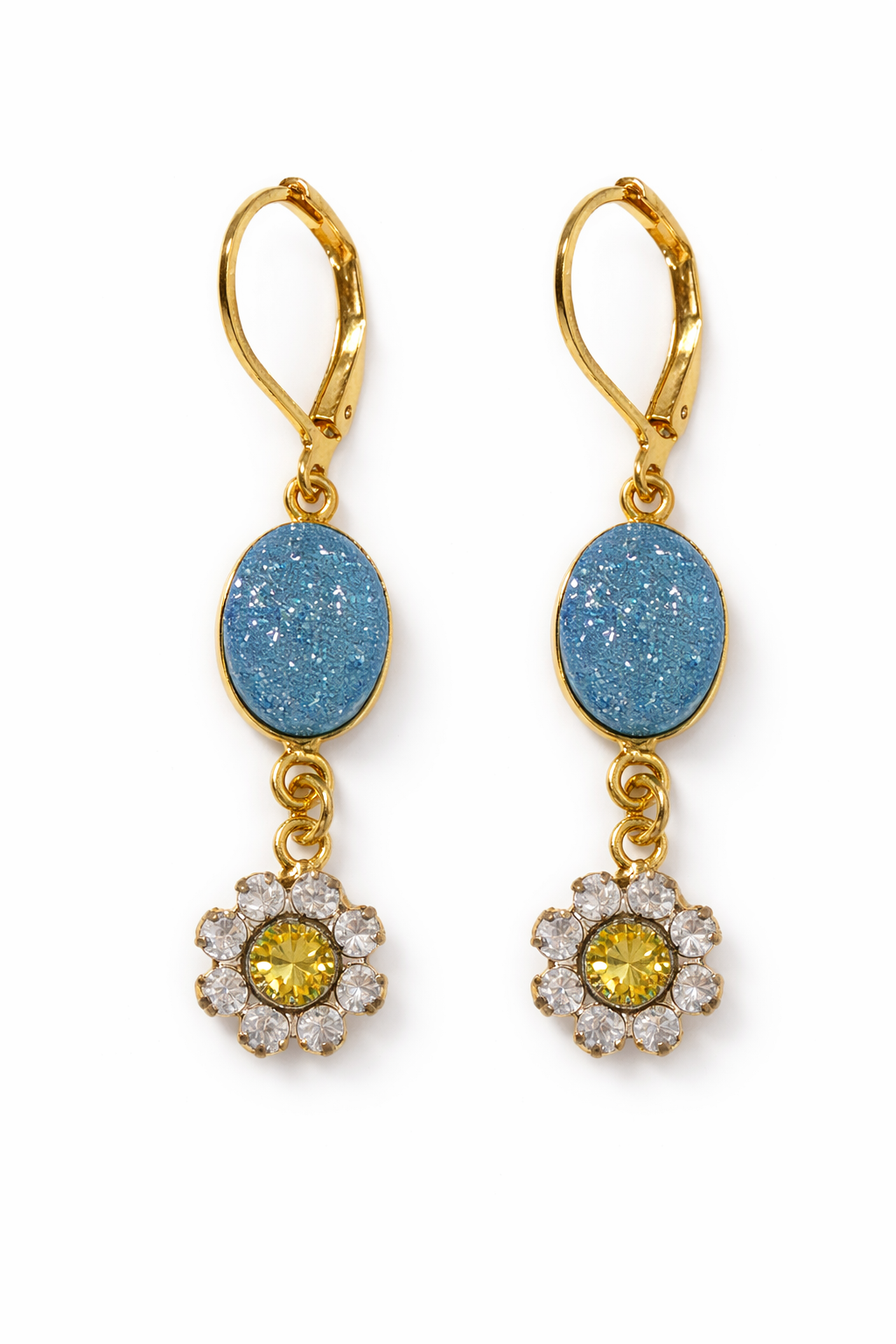 Swarovski droplet earrings featuring sparkling crystals and a elegant drop design, perfect for any occasion.