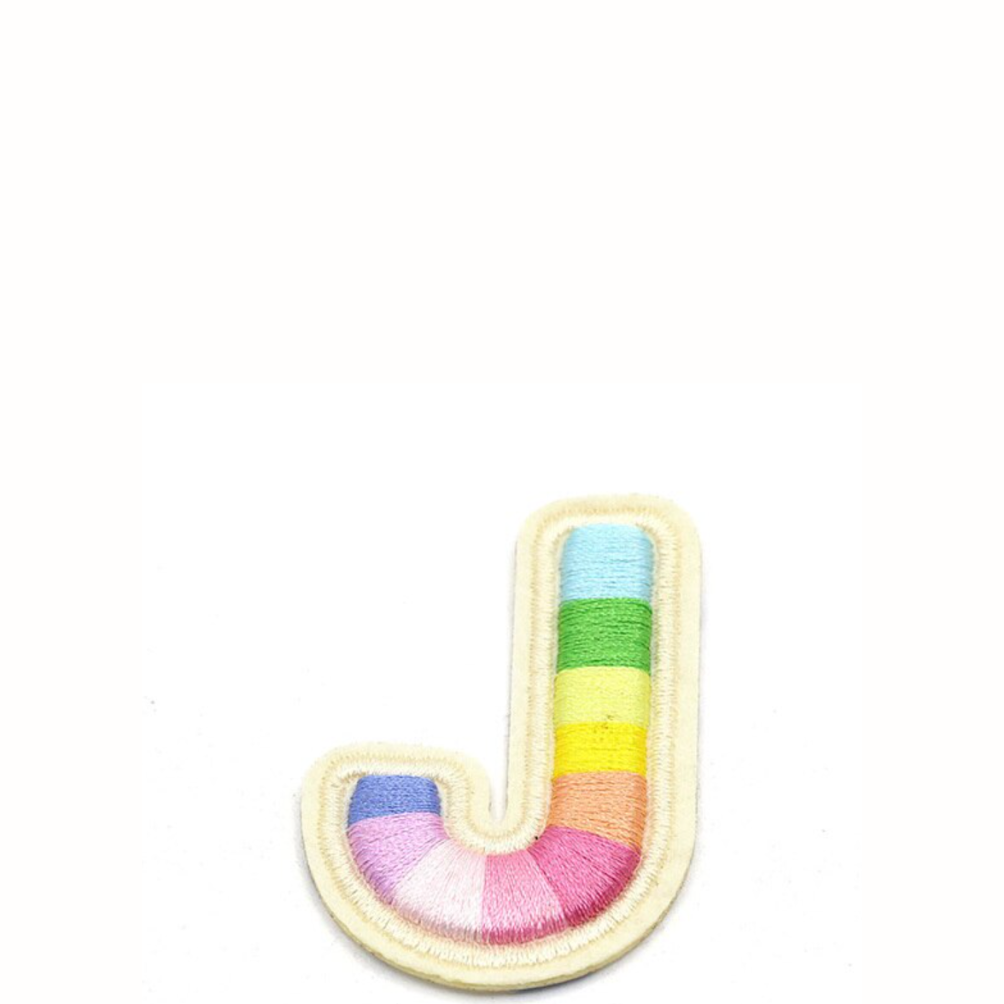 Rainbow Stripe Initial Sticker Patches