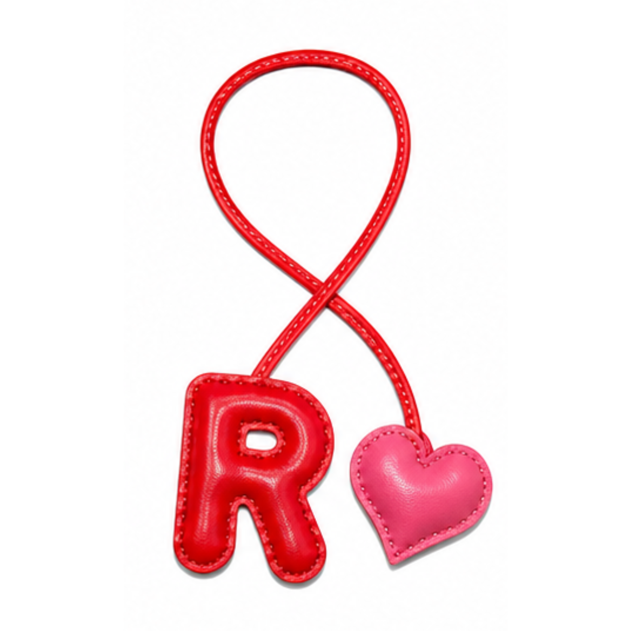 Initial w/ Heart Bag Charms