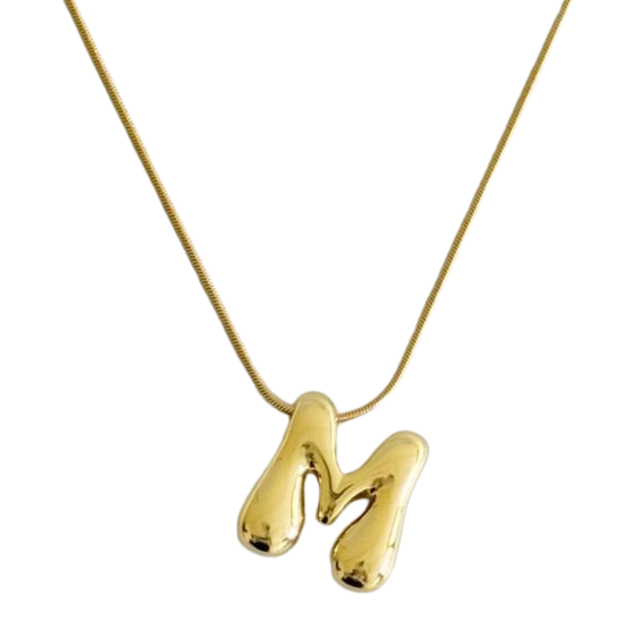 Balloon Letter Initial Necklace