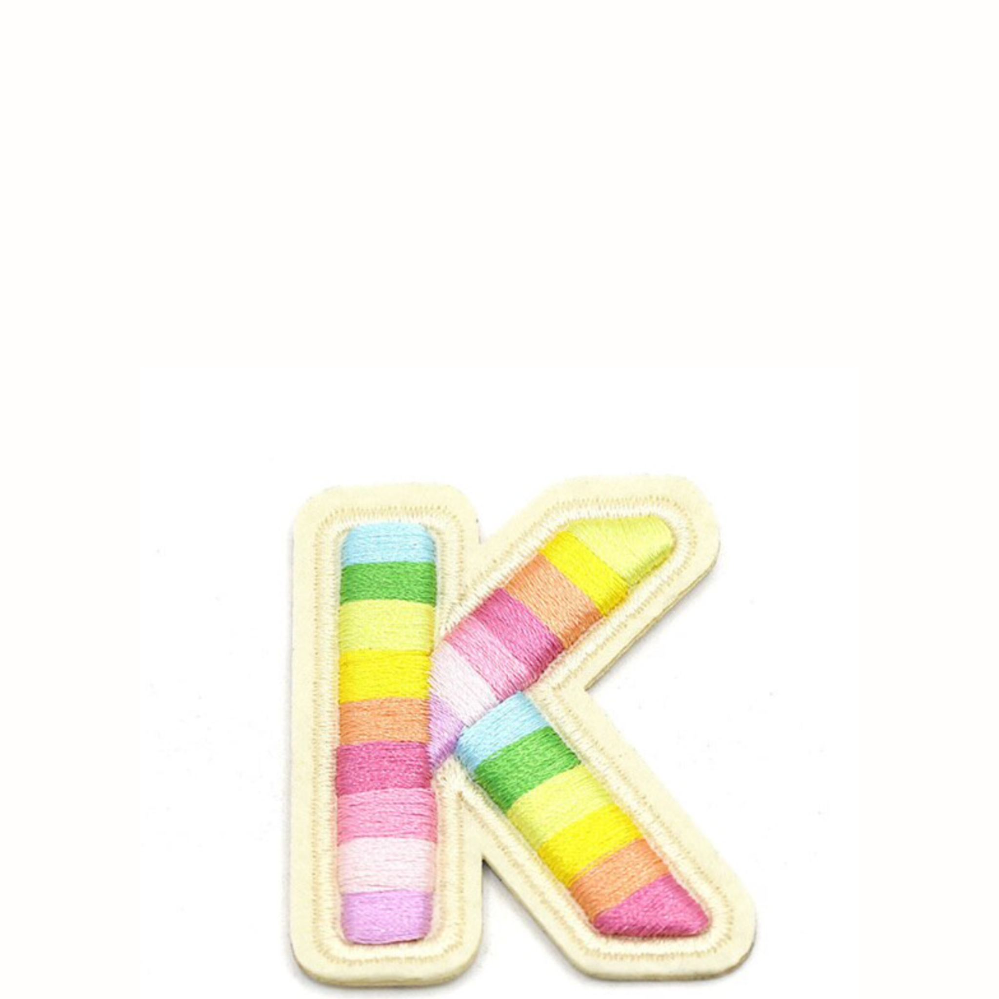 Rainbow Stripe Initial Sticker Patches