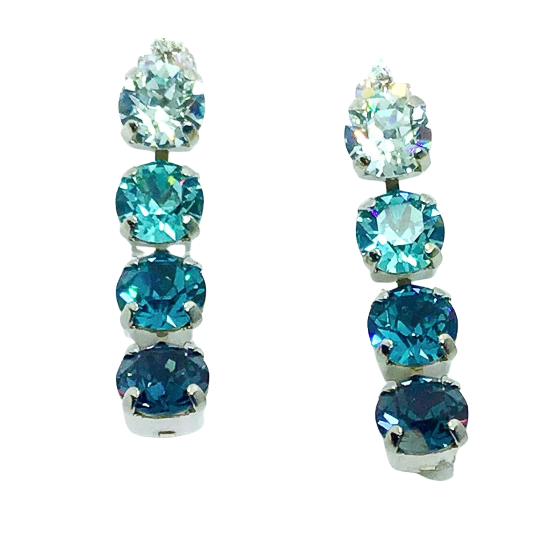 Blue ombre drop earring