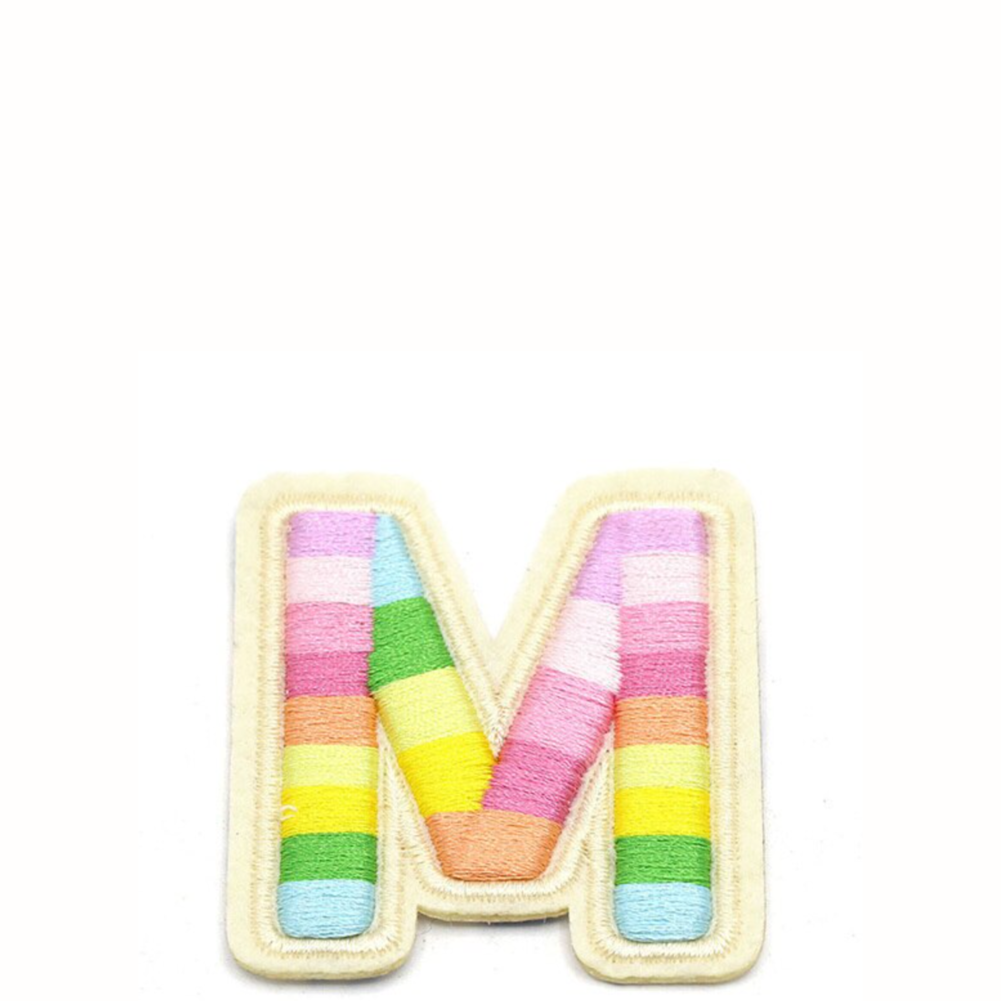 Rainbow Stripe Initial Sticker Patches