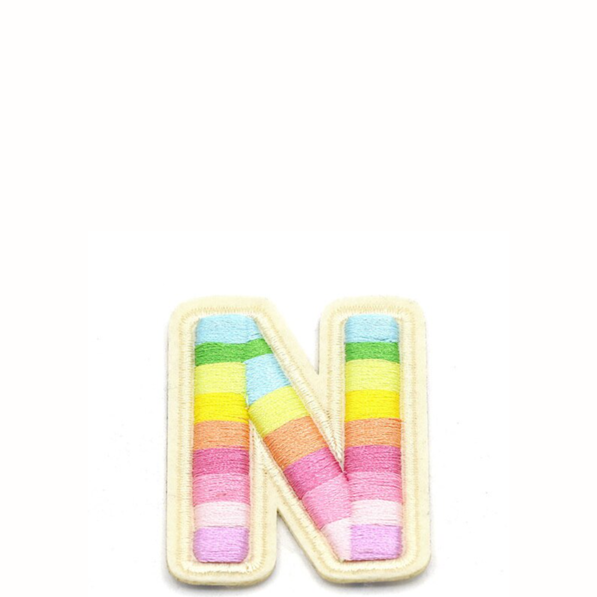 Rainbow Stripe Initial Sticker Patches