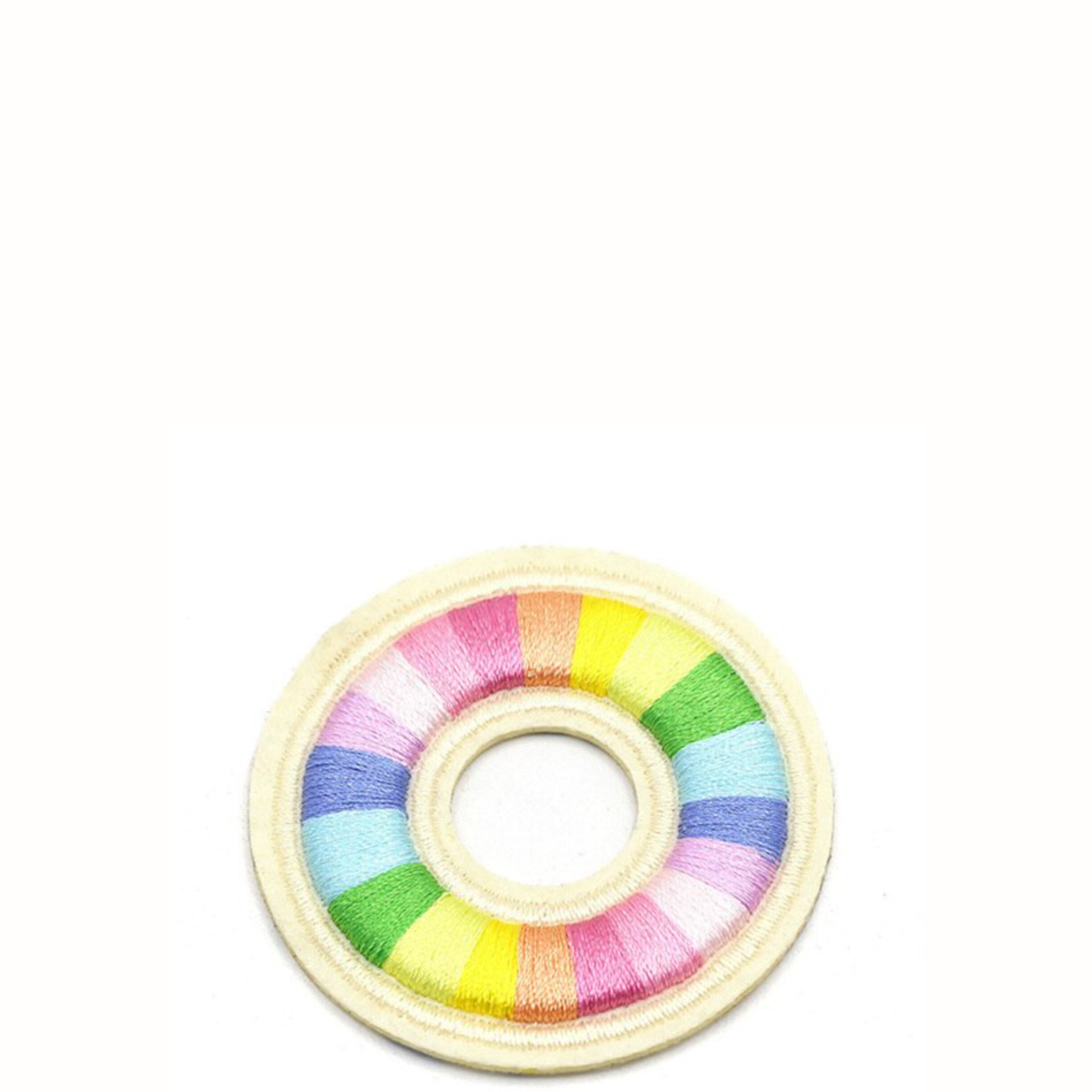 Rainbow Stripe Initial Sticker Patches