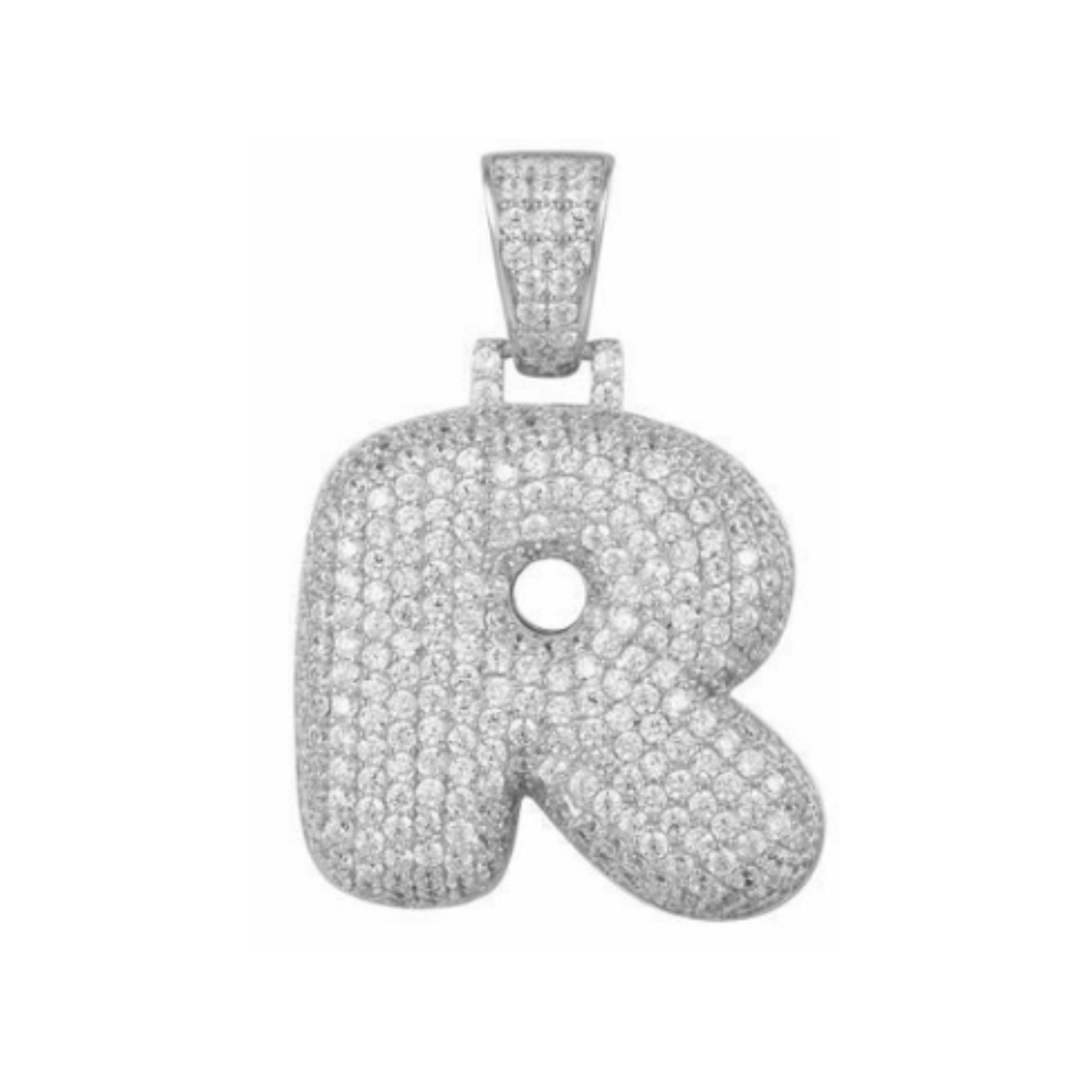 Crystal Bubble Initial necklace