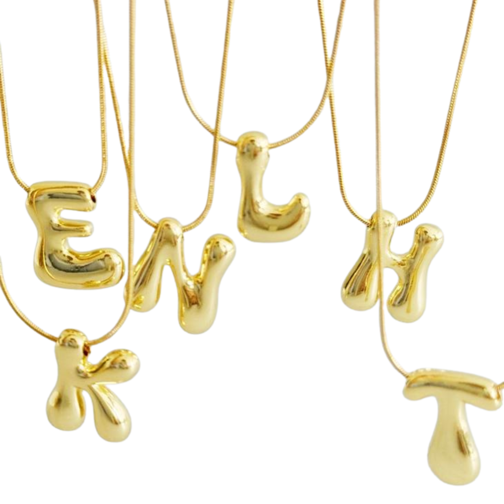 Balloon Letter Initial Necklace