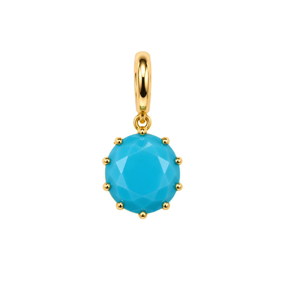 Oval Cut Crystal Pendant Charm