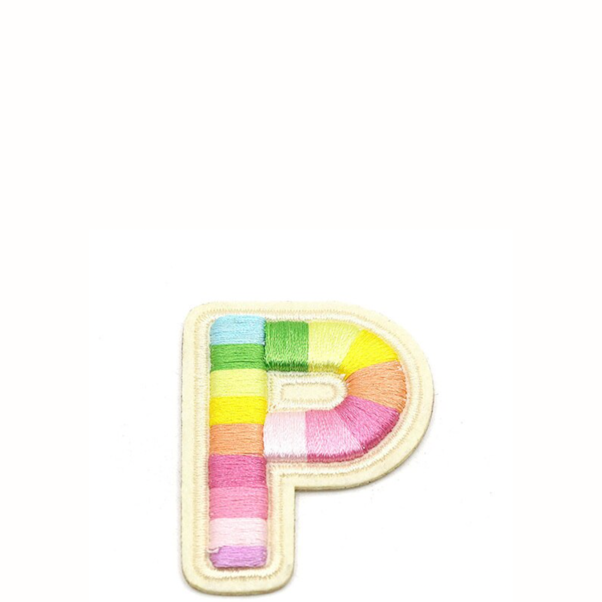 Rainbow Stripe Initial Sticker Patches