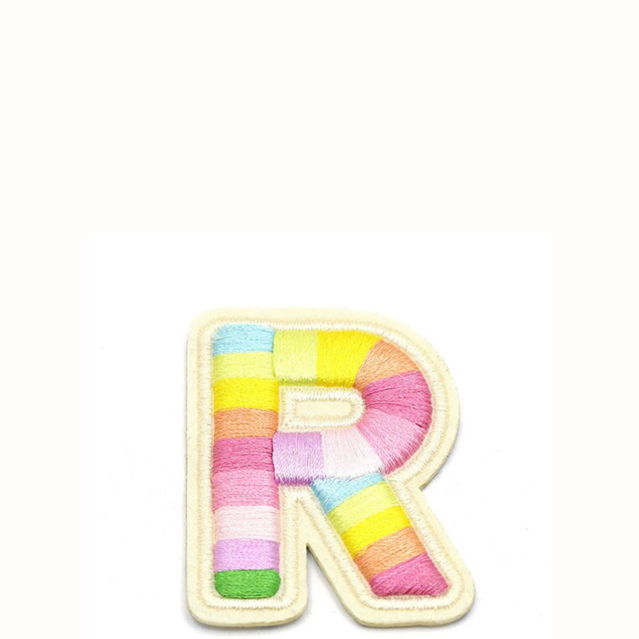 Rainbow Stripe Initial Sticker Patches