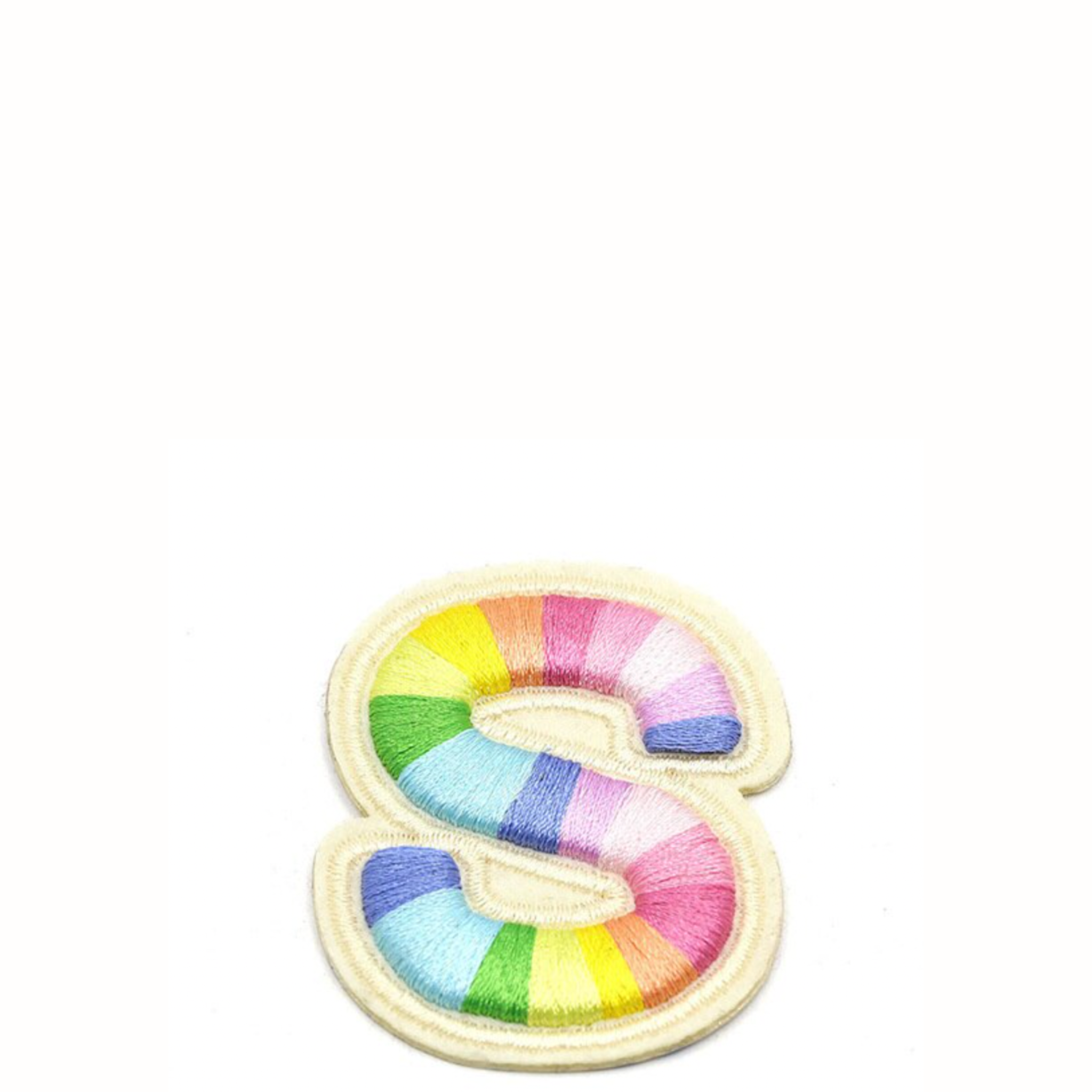 Rainbow Stripe Initial Sticker Patches