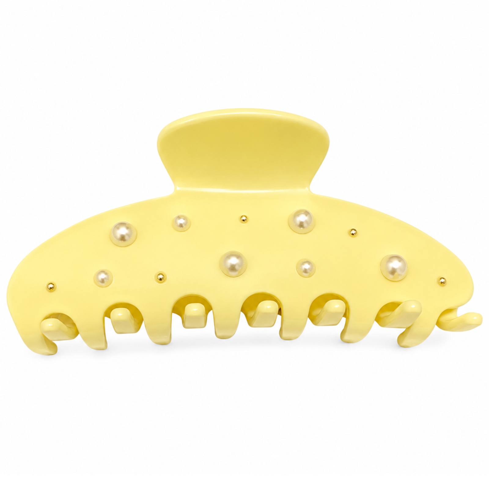Lemon Yellow Pearl Clip