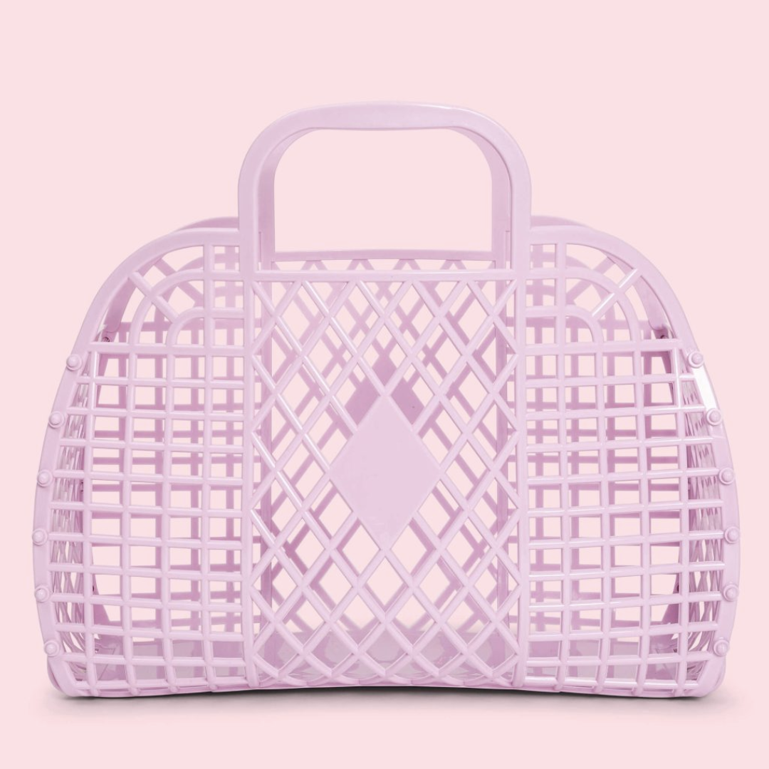 Sunjellies Retro Basket Lilac- Large