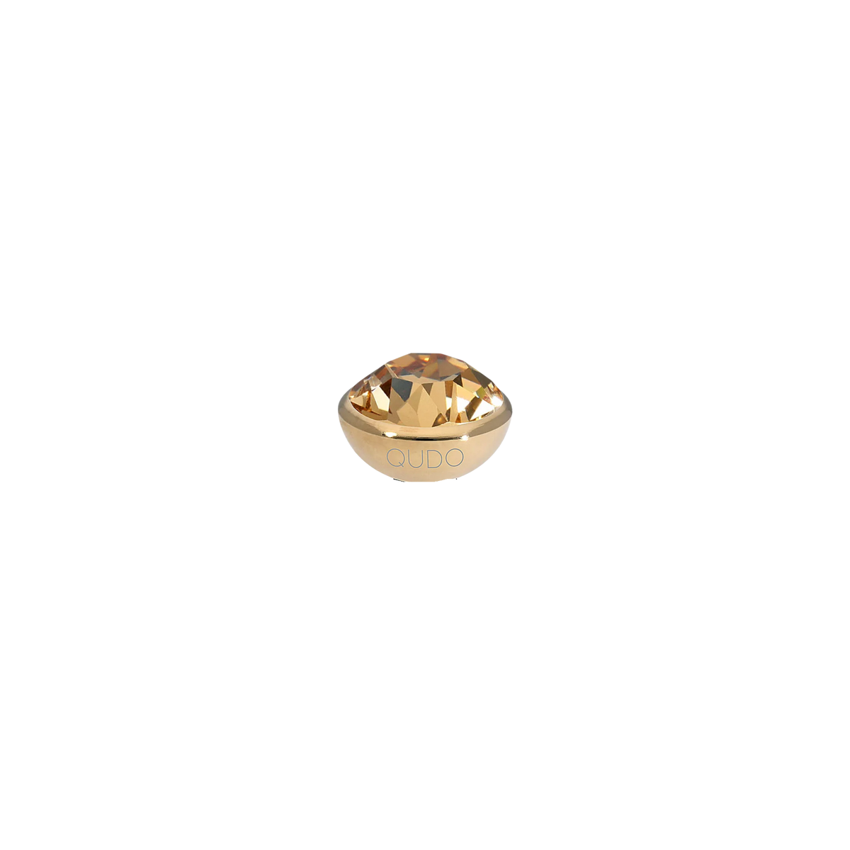Light Smokey Topaz/Gold Bottone Top 10MM