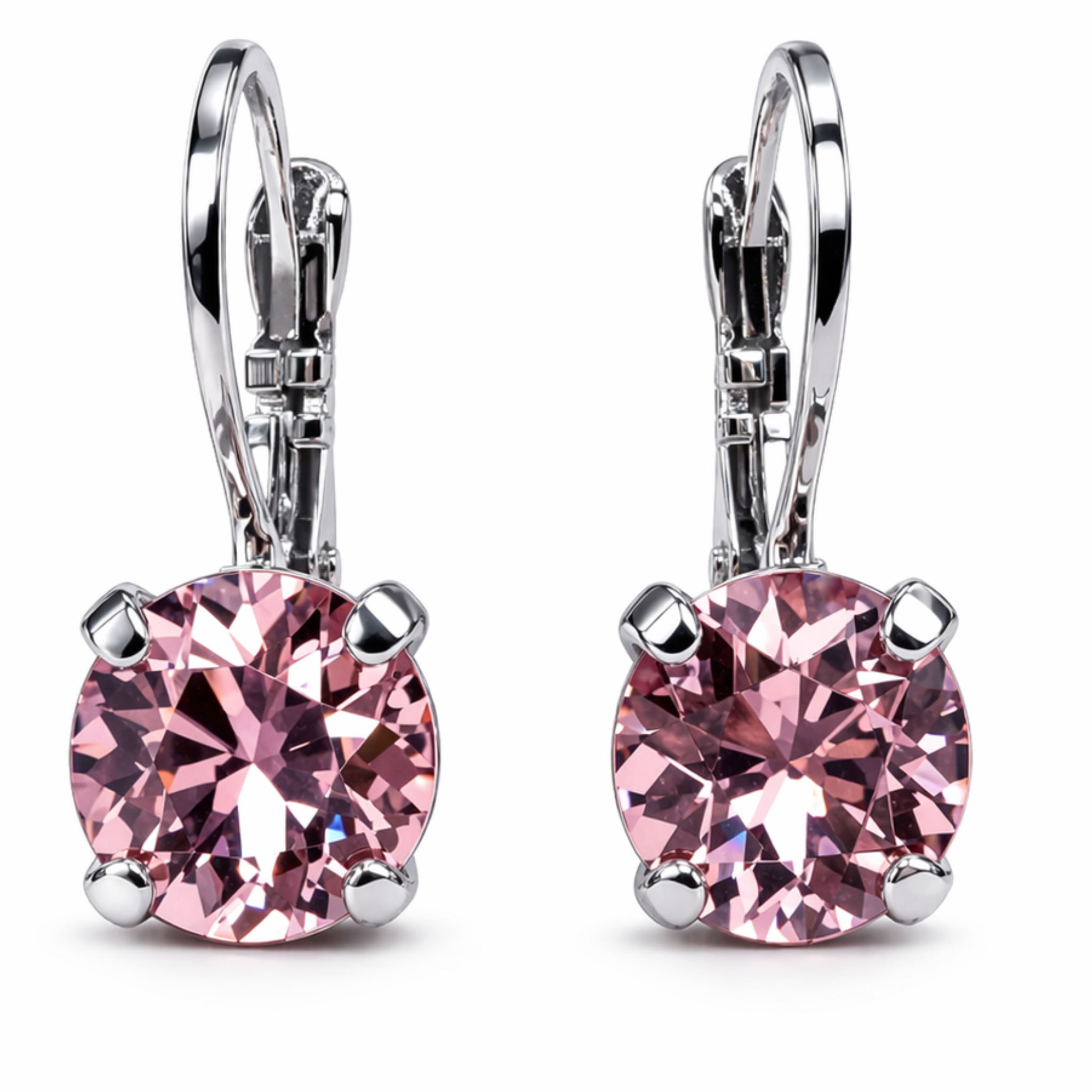 Cathie Nilson 8.5-inch Swarovski crystal drop earring featuring a sparkling, elegant crystal pendant hanging from a delicate hook.