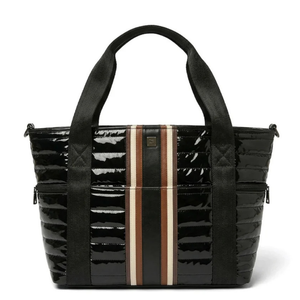 Black Patent and Colorblock Luxe Stripe