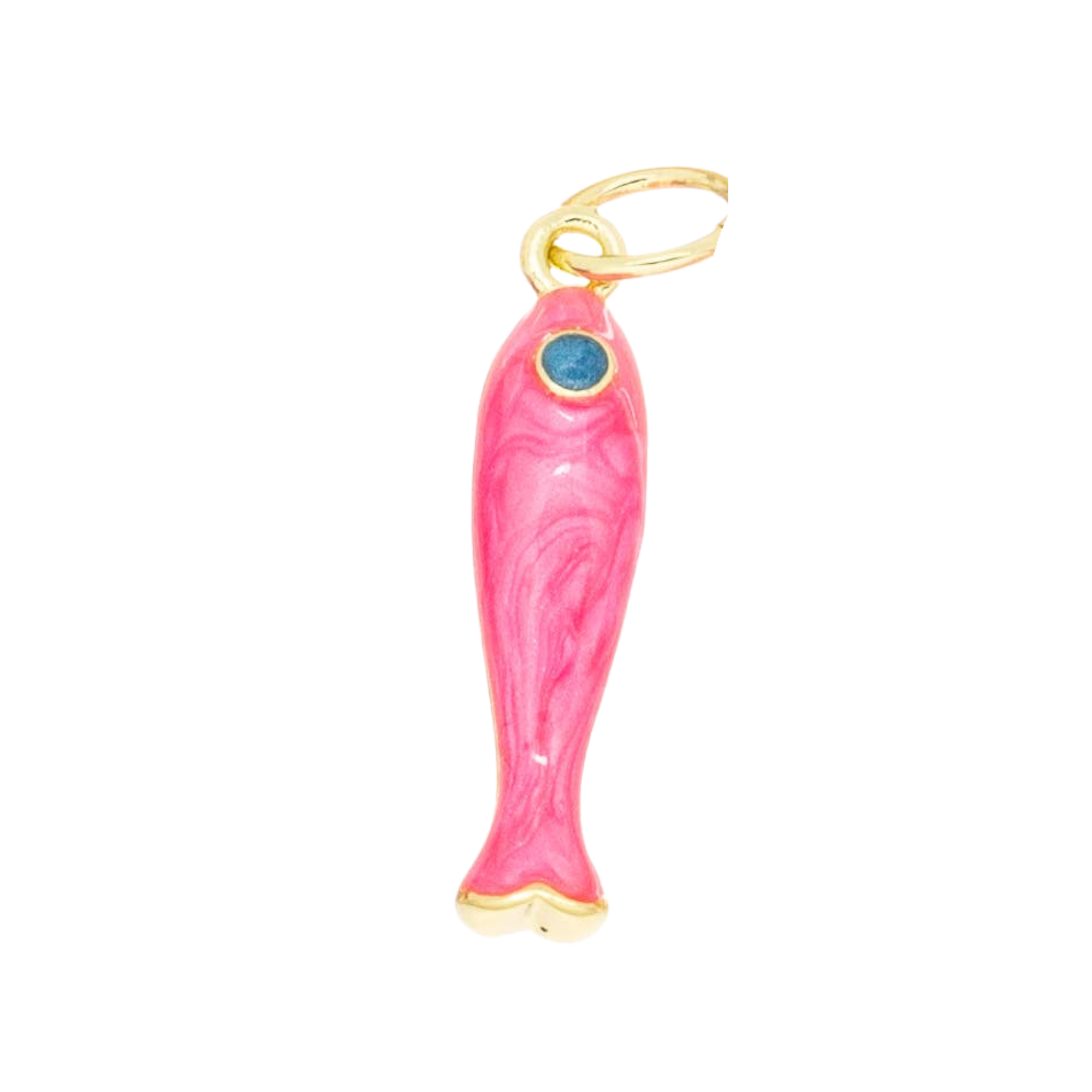 Gold Colorful Fish Charm
