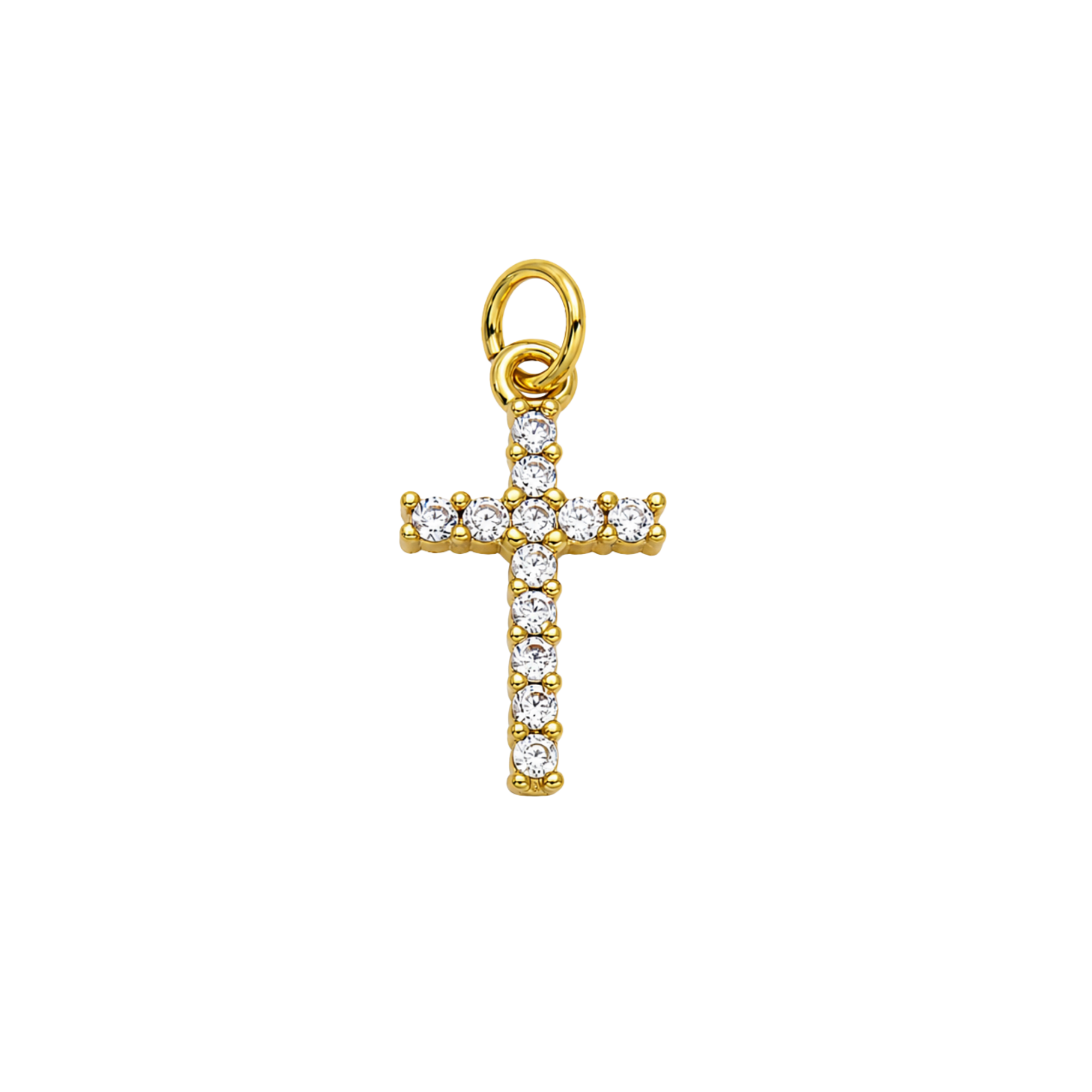 Tiny CZ Cross Charm