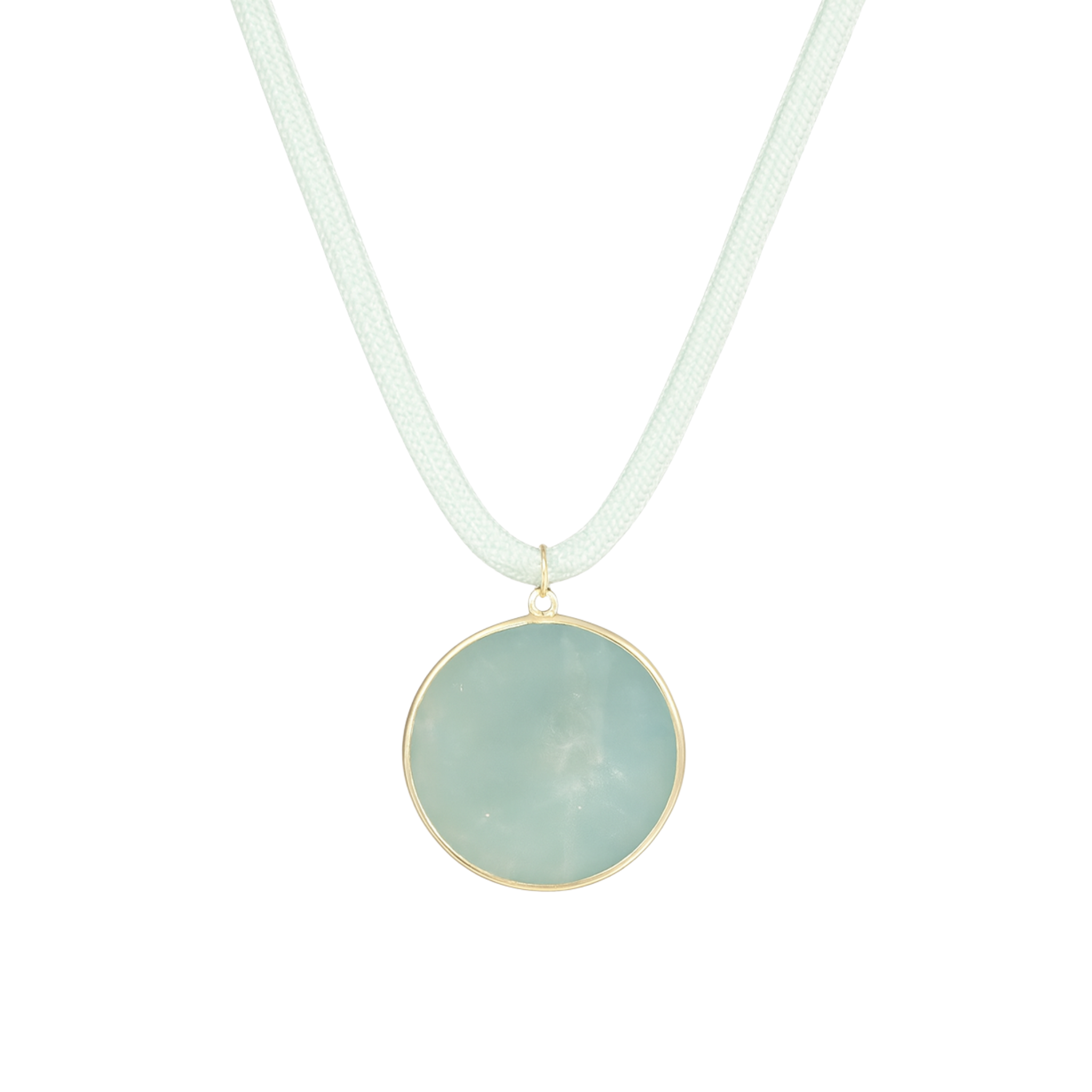Puffy Pastel Circle Necklace with Bungee Chord