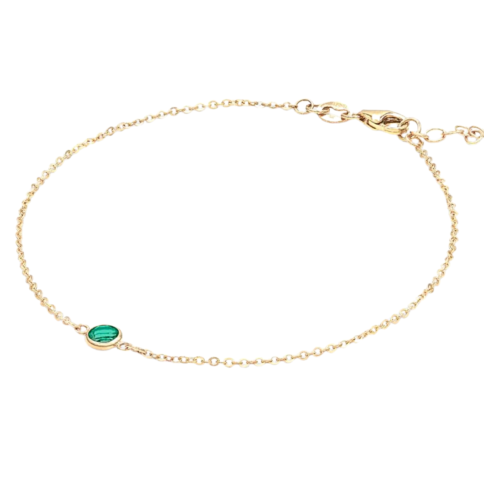 14k birthstone dainty bracelets