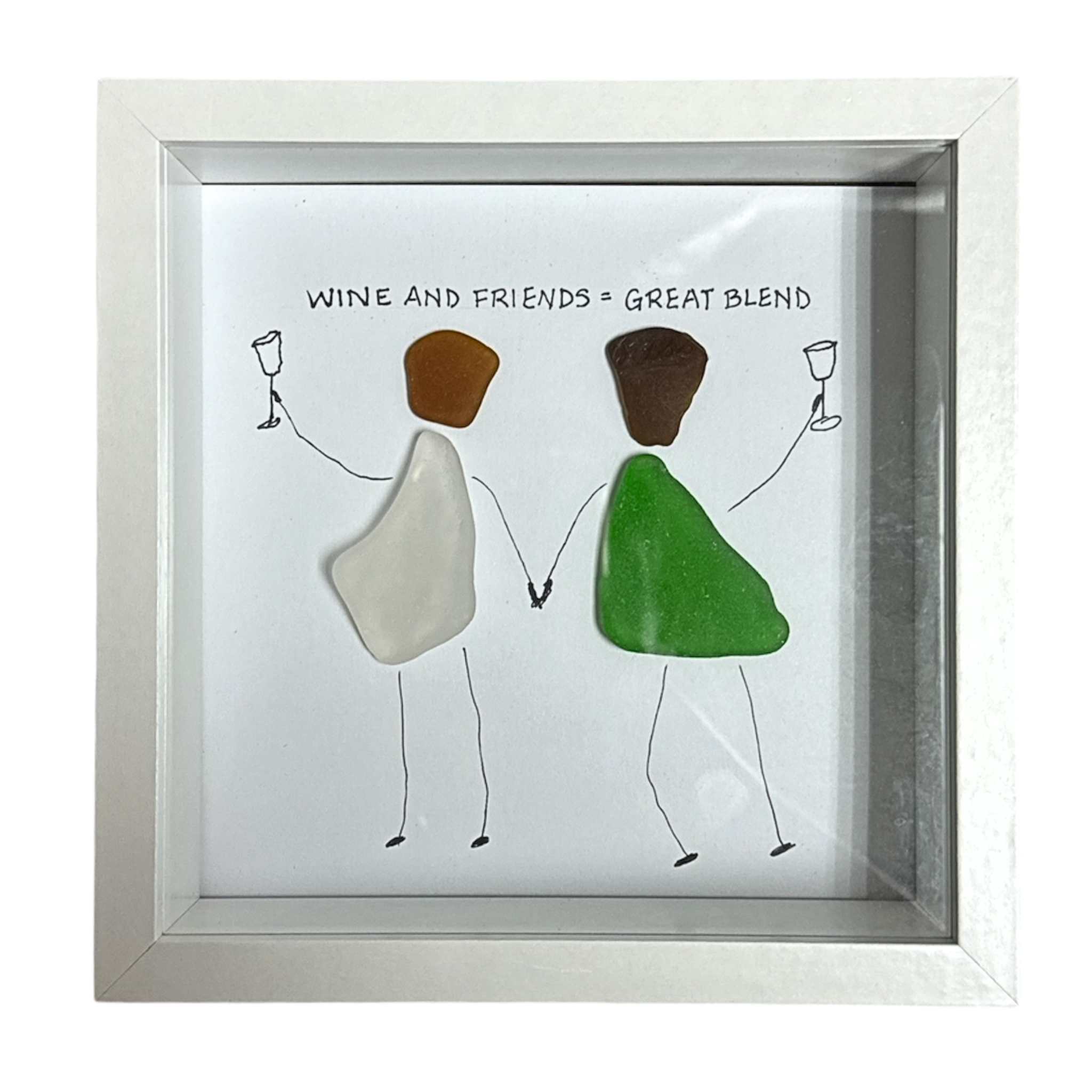 Repurposed Wine Glass Picture Frame - Let's Bag It 