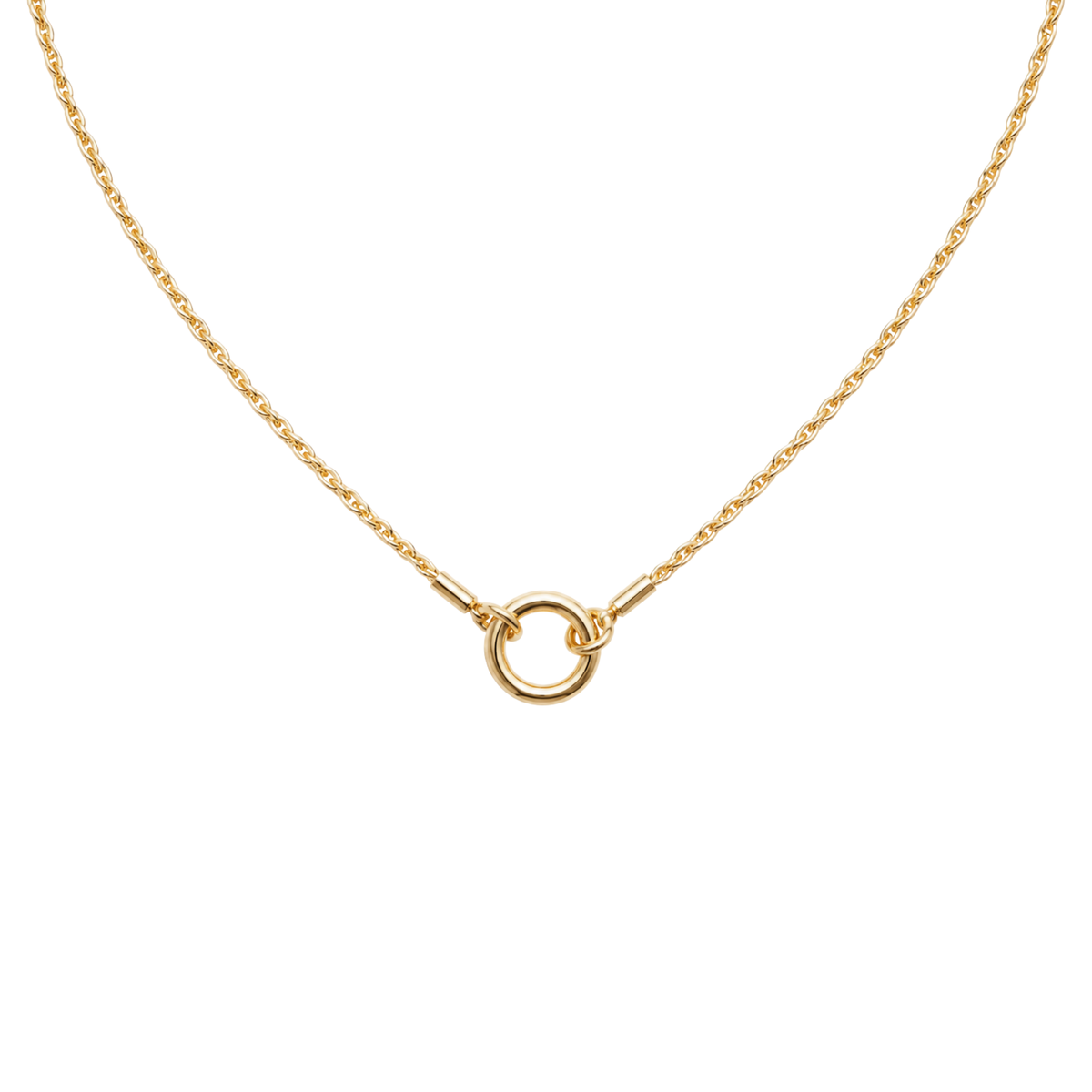 Skinny Rope Chain Charm Necklace