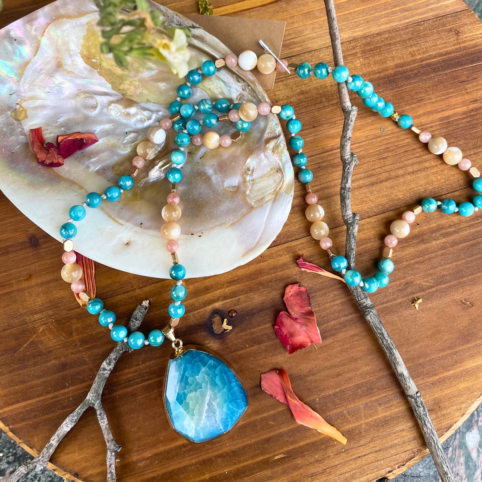 Ocean Melodies Long Necklace