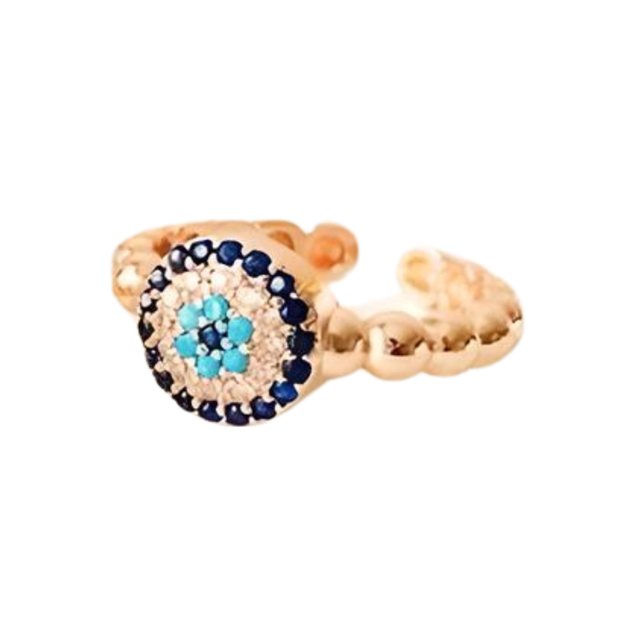 Adjustable Evil Eye Bead Ring