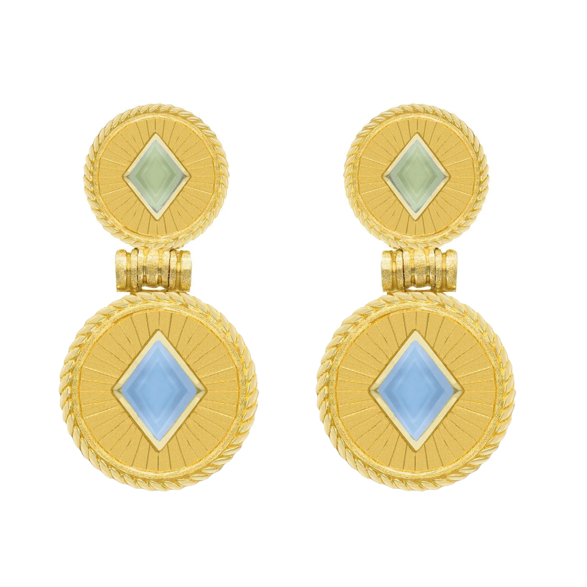 Marcia Moran jasmine earrings featuring delicate floral design in gold-tone metal with small dangling jasmine flower charms.