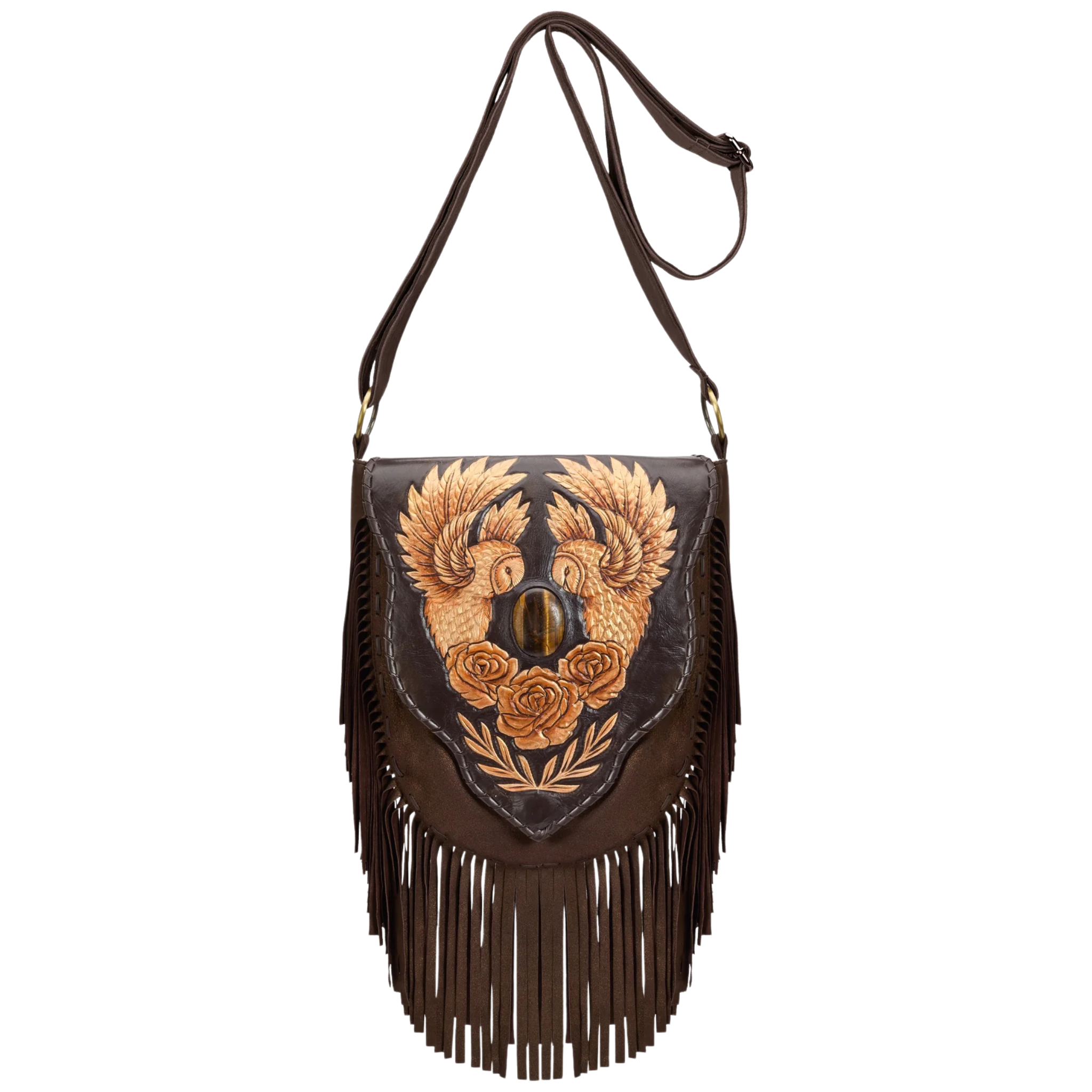 Benny Owl Rose Bag Metallic Brown/Gold