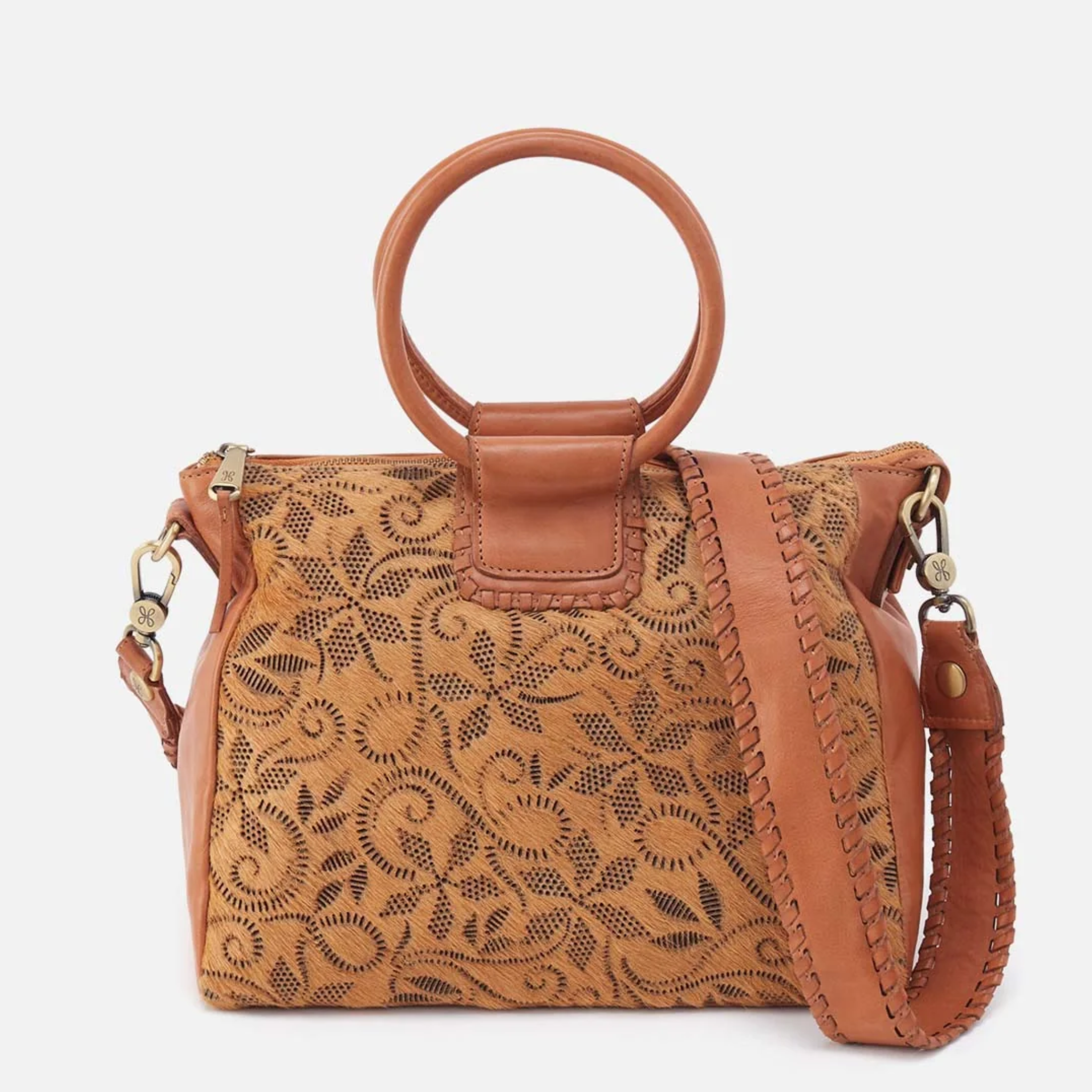 Sheila Medium Satchel Hair-On Leather | Harvest Wheat Hair-On