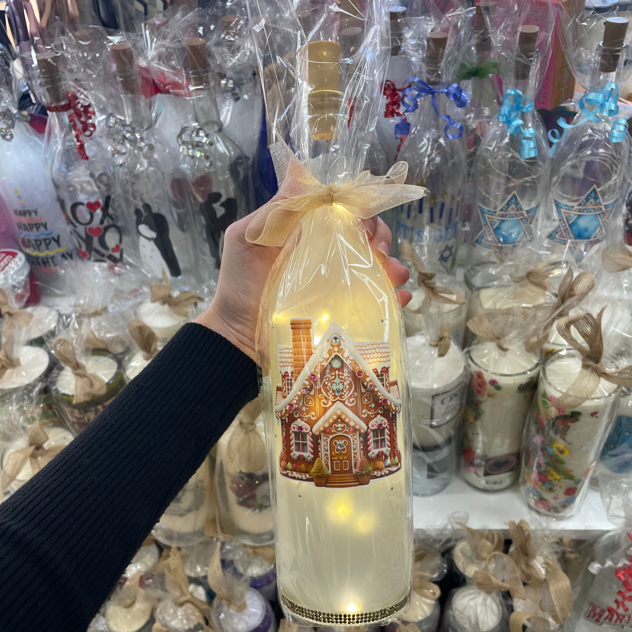 Holiday Light Up Bottle Candles