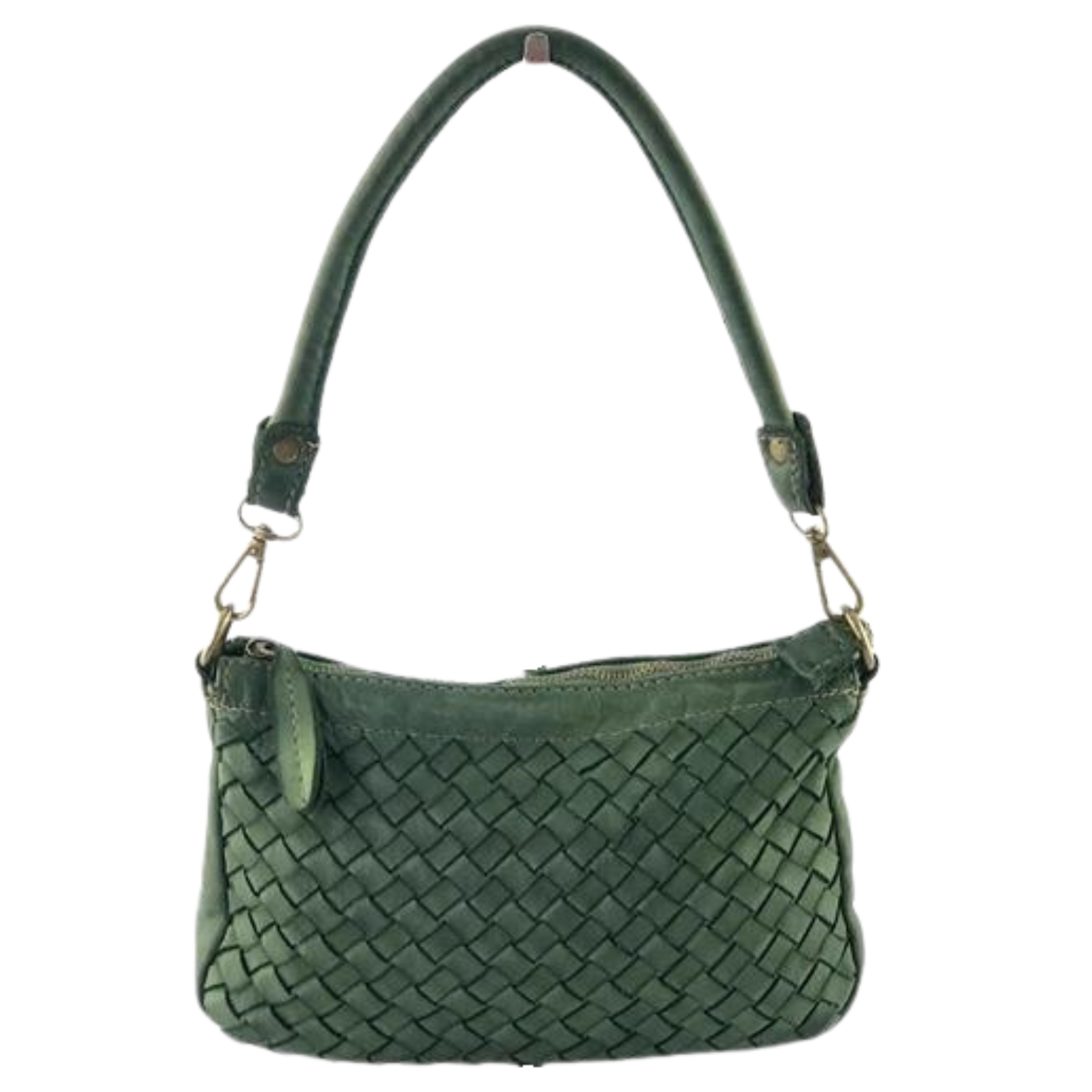 Italian Woven Leather Shoulder Bag / Crossbody Bag