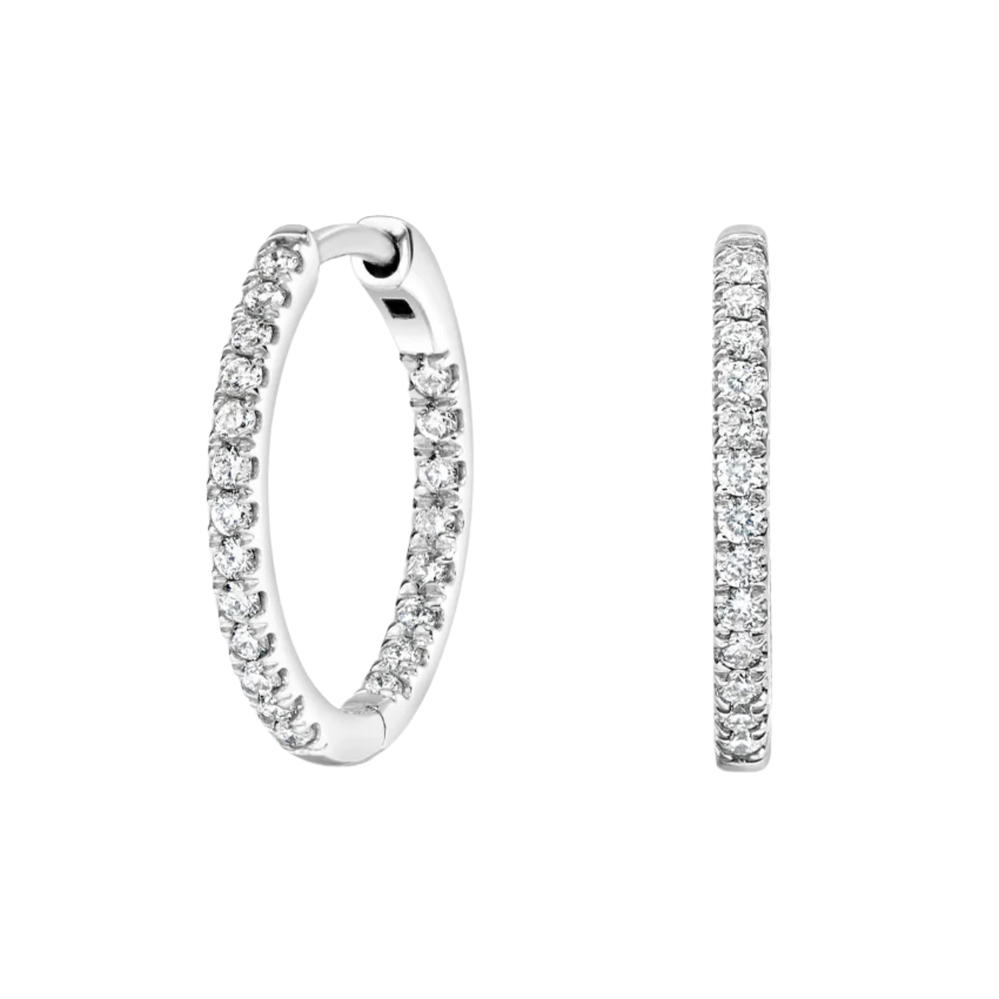 Small CZ Sterling Silver Wrap Around Hoops