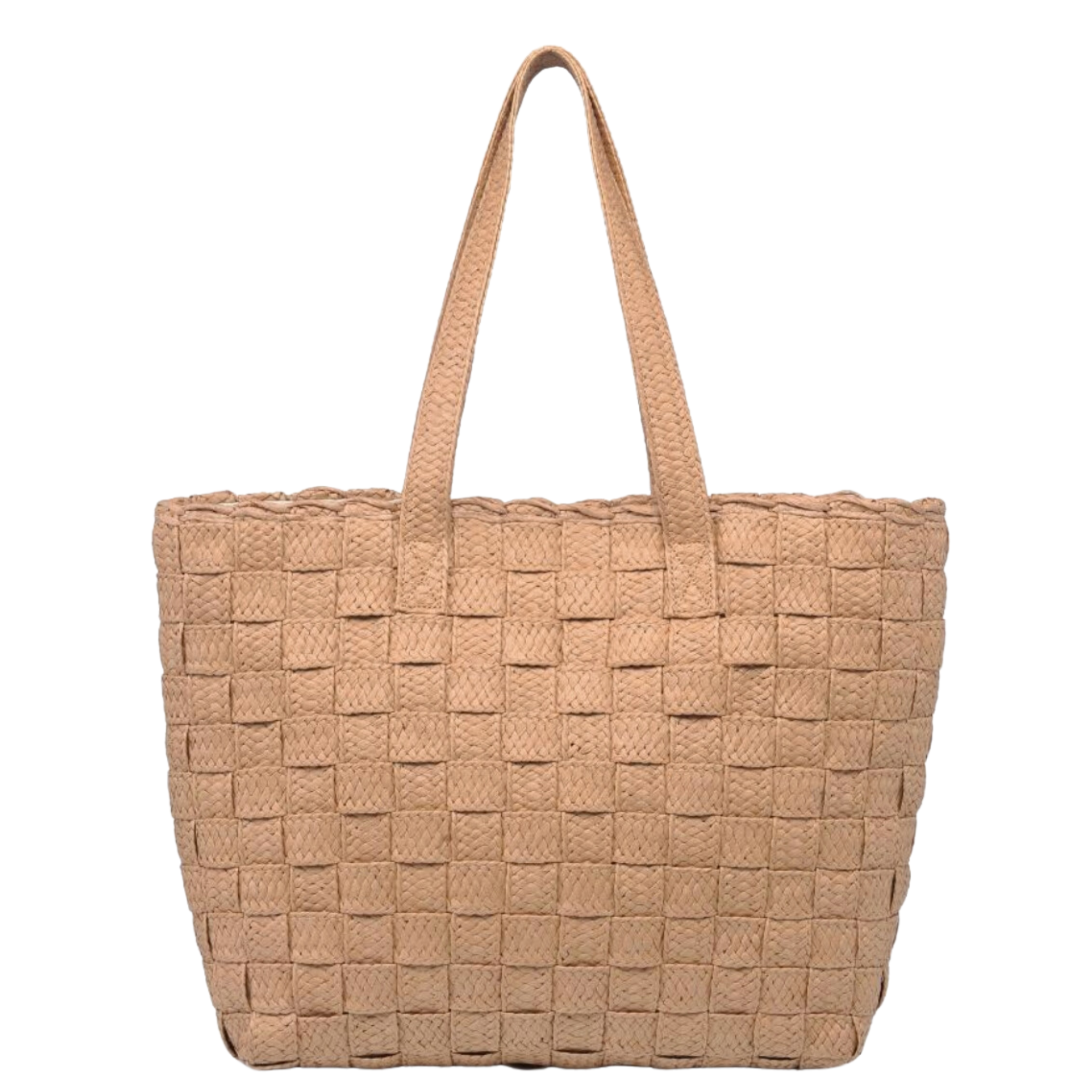 Freda Woven Straw Beach Tote