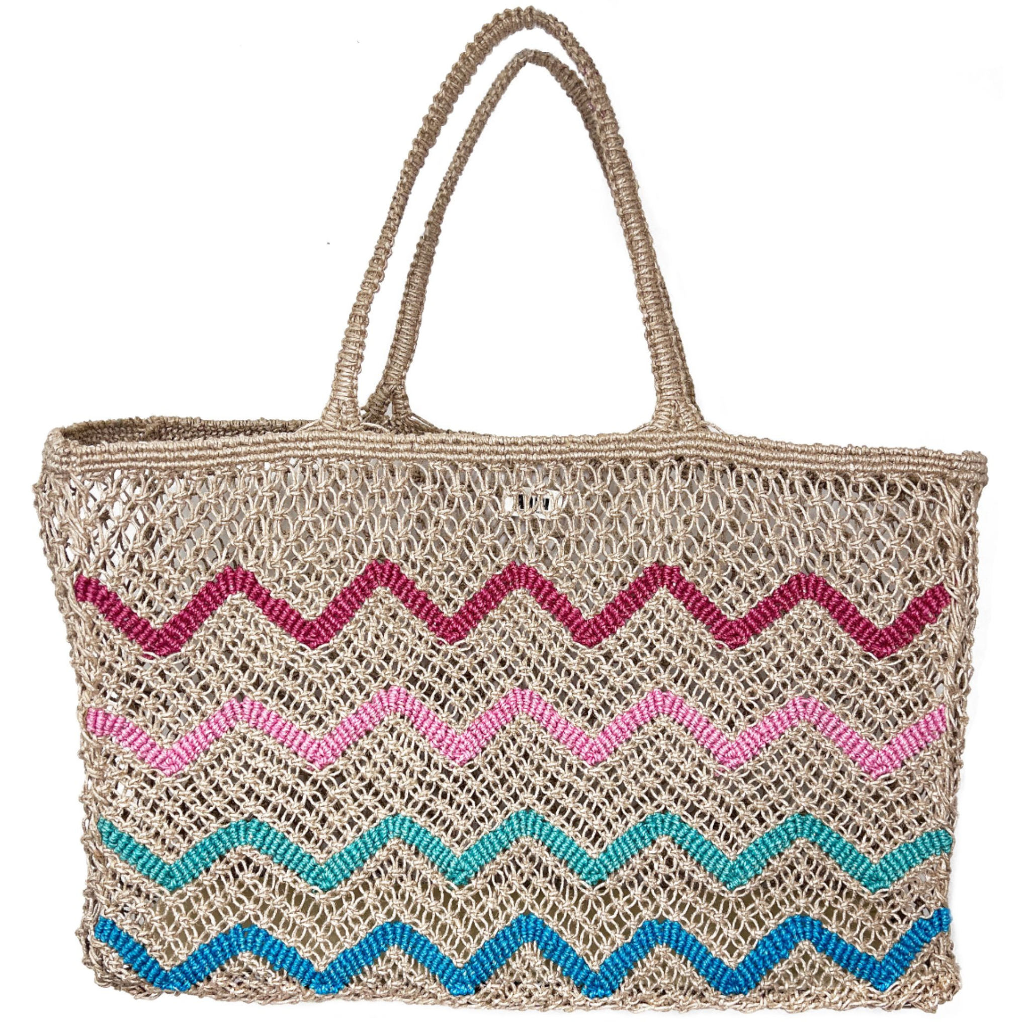 Ibiza zigzag beach tote