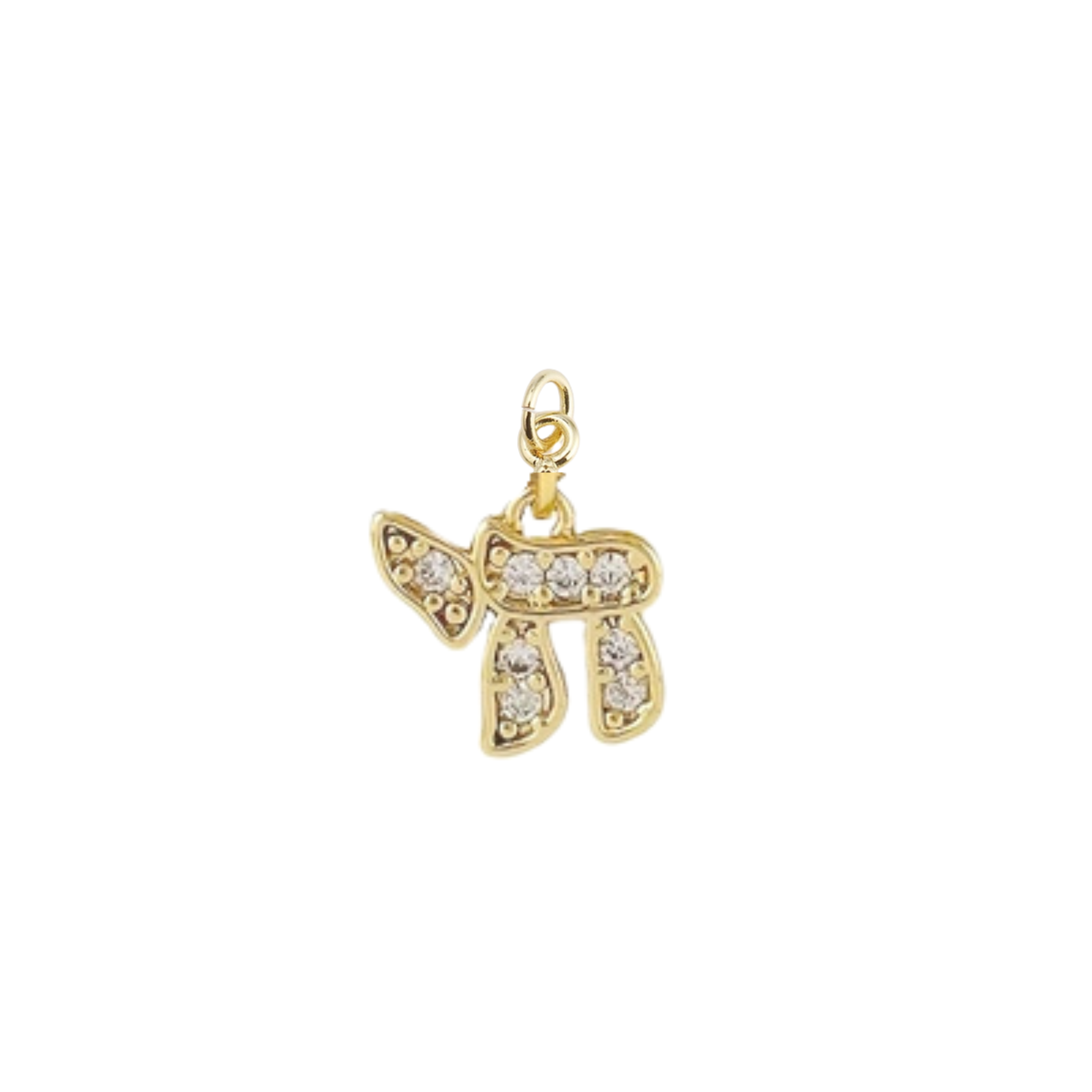 Hebrew Chai CZ Charm - Let's Bag It 