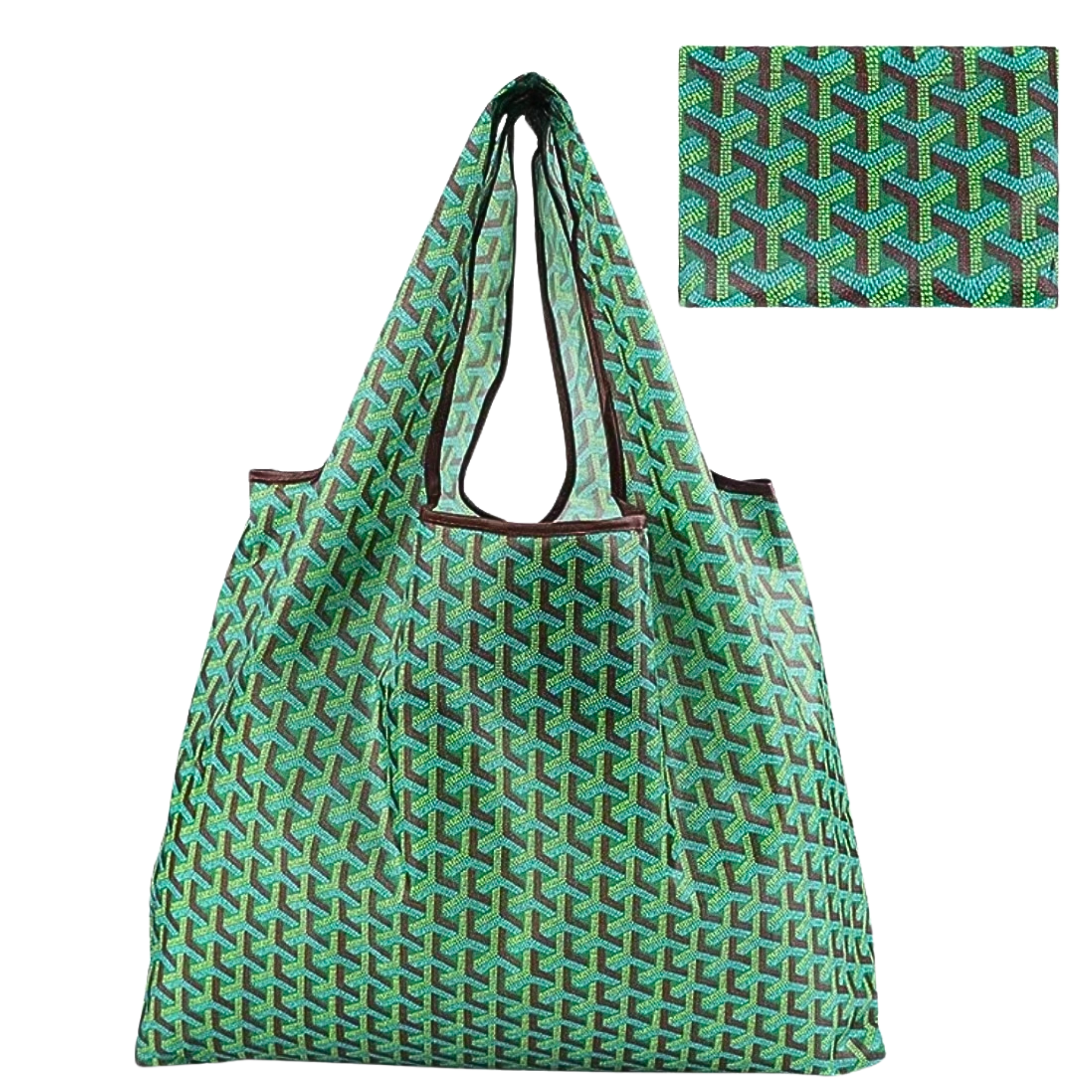 Big Eco Friendly Reusable Folding Shopping Bag / Beach Bag