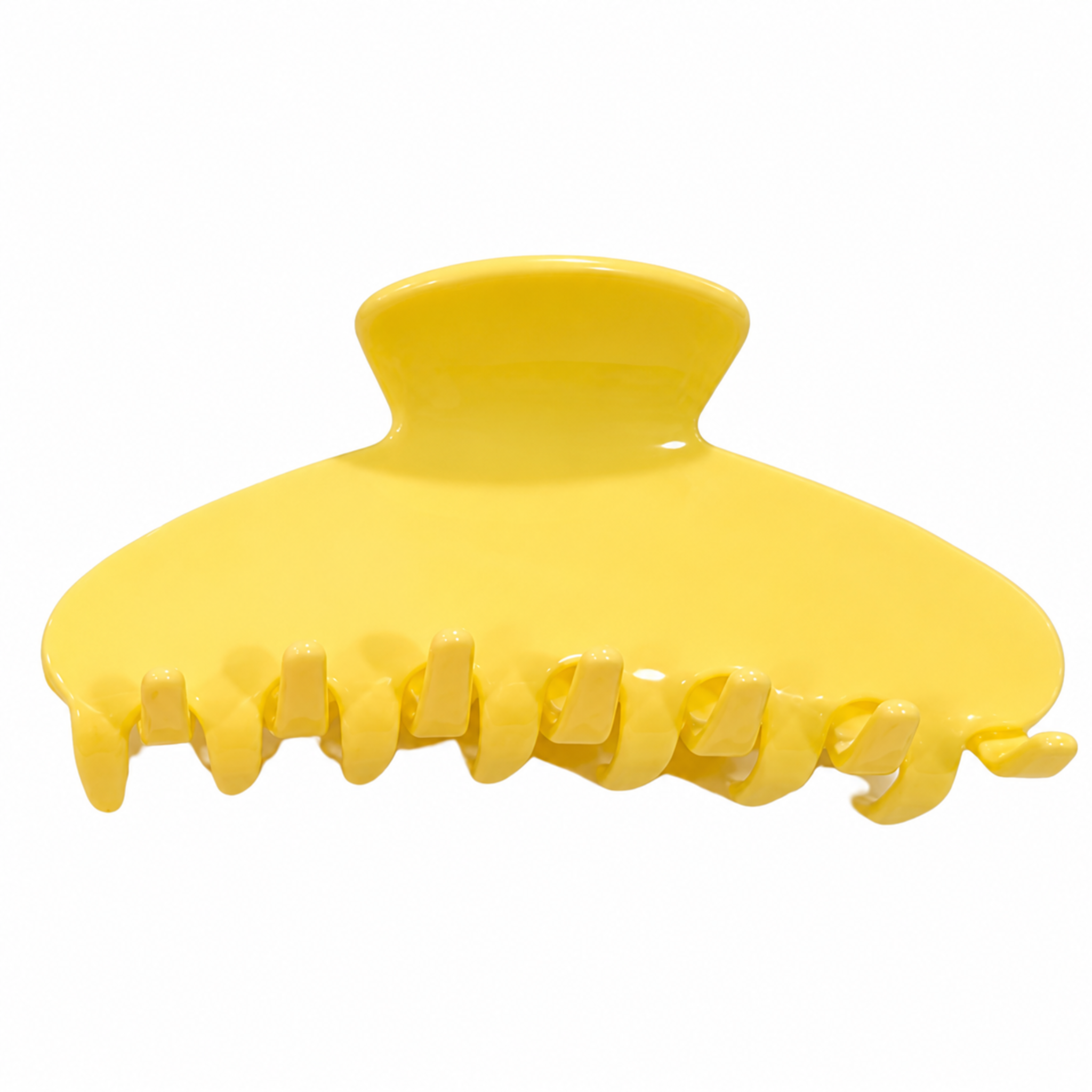 Private label Lemon Spritz hair clip featuring a bright yellow lemon design, perfect for securing hair in a fun, stylish way.