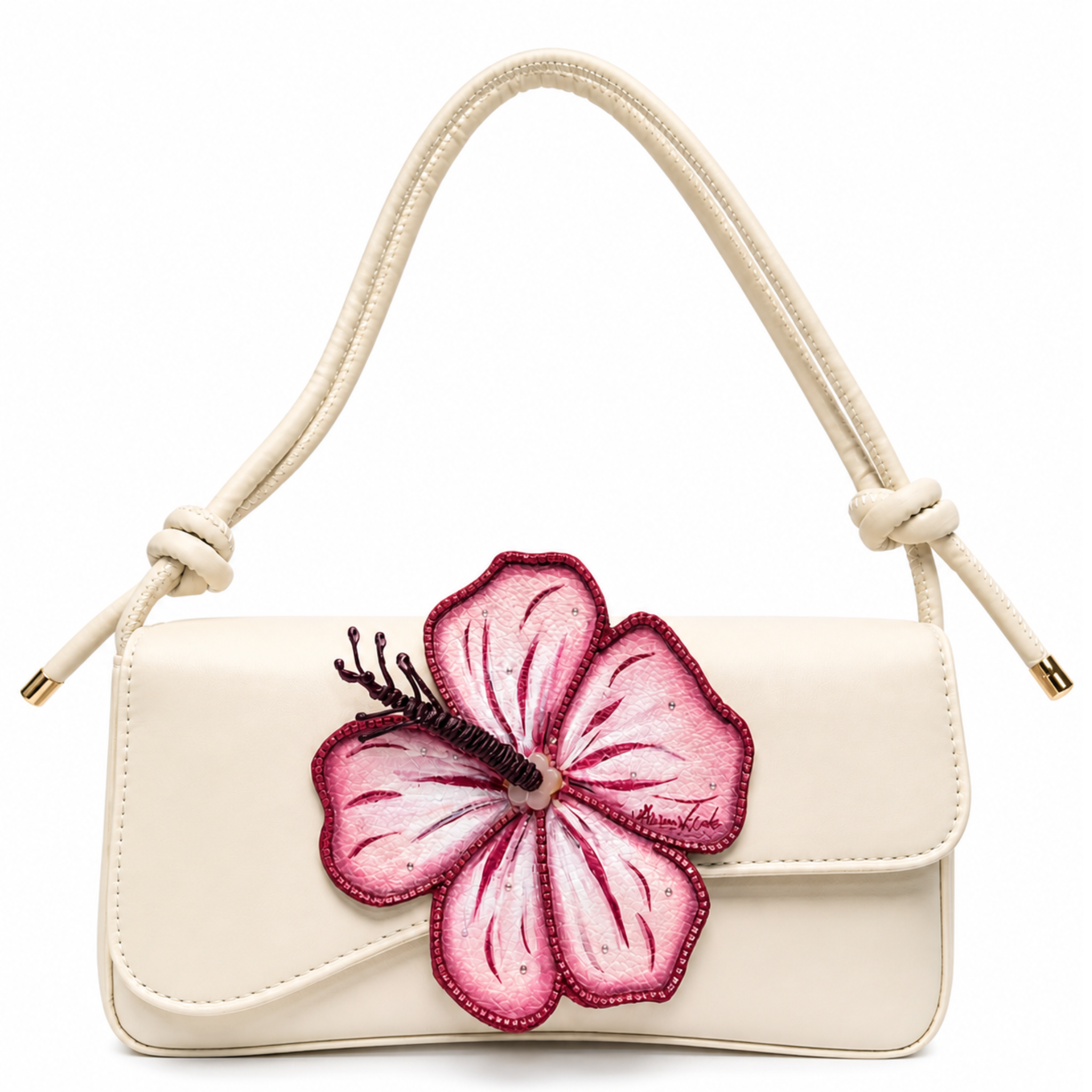 Gianna Valente x Lets Bag It Island Bloom shoulder bag with vibrant floral design and adjustable strap.