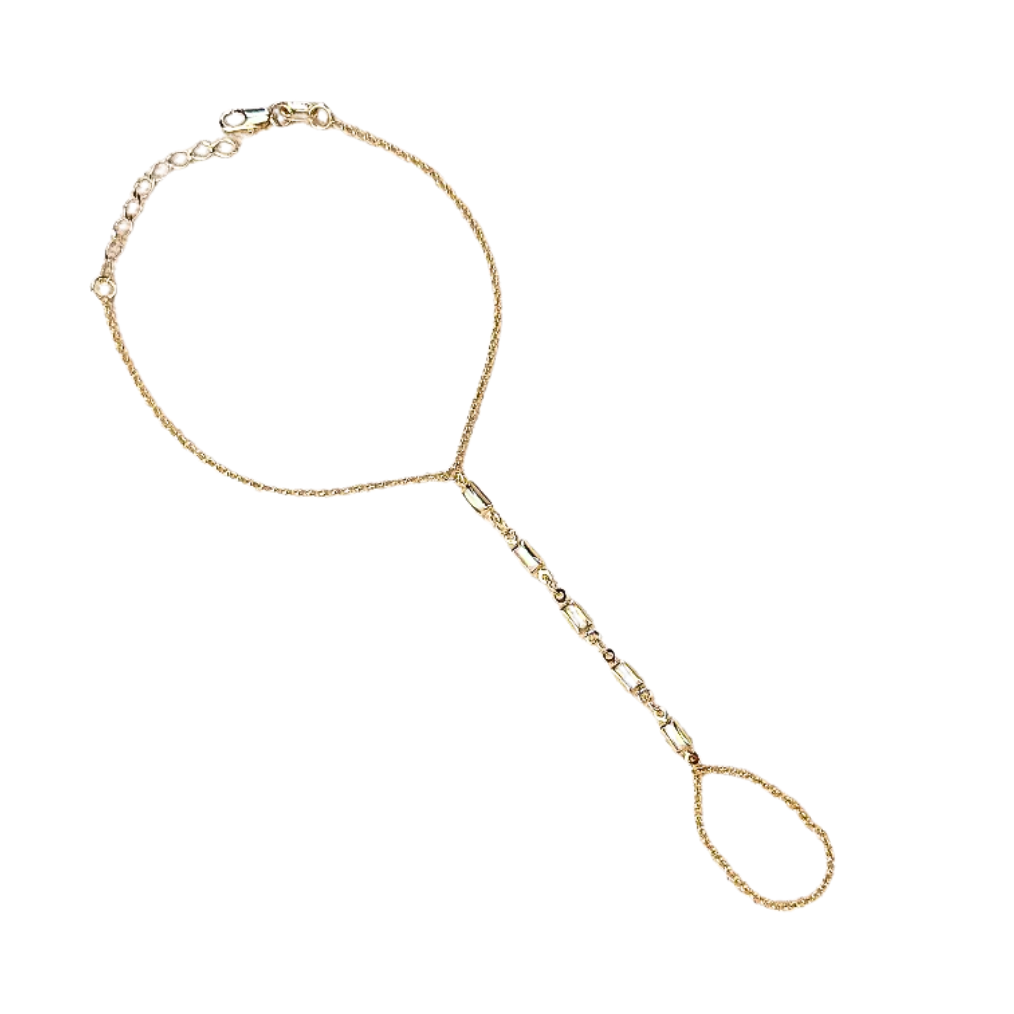 18k Gold Filled Mother of Pearl Hand Chain