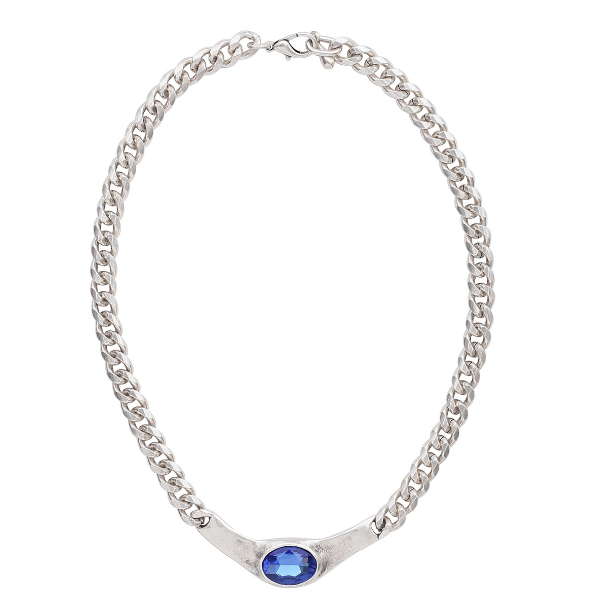 Handmade smoky crystal necklace from Chanour featuring a dark, polished crystal pendant on a delicate chain.