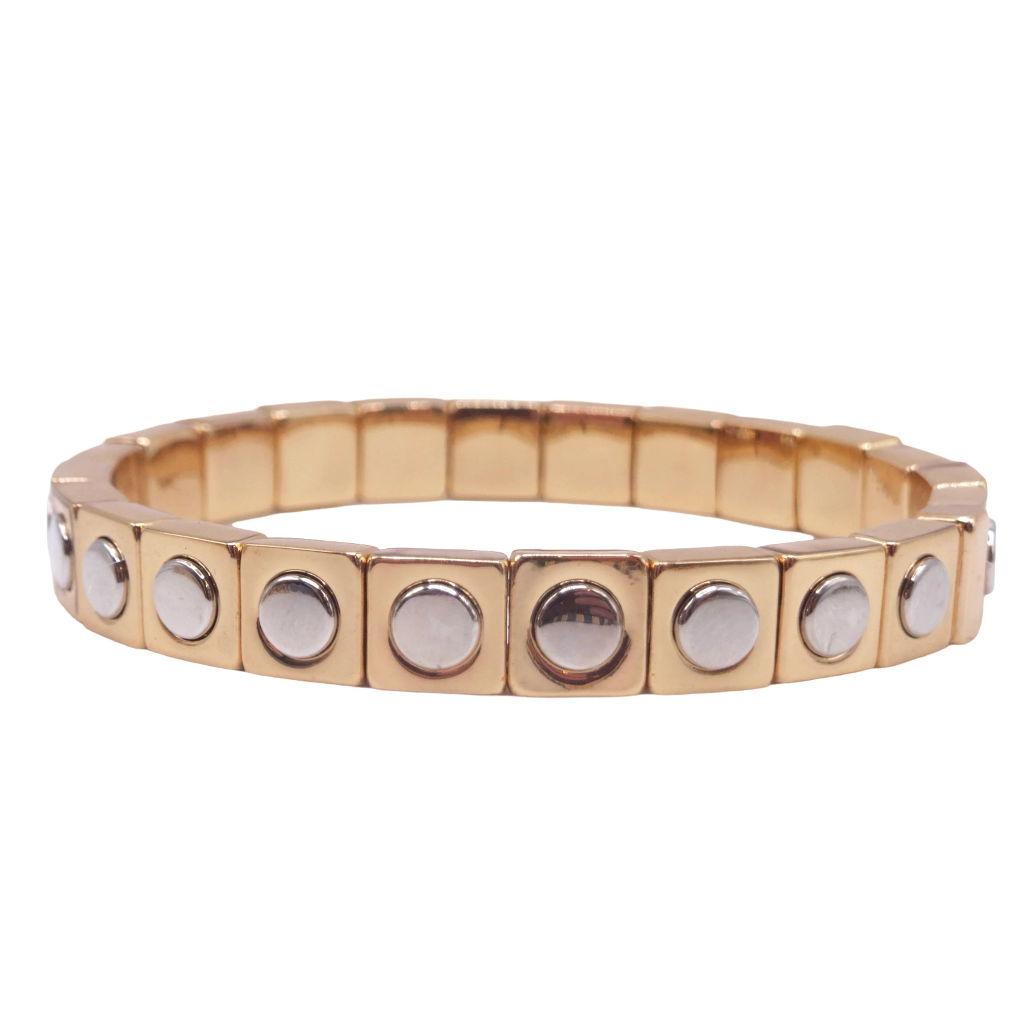 Two Toned Stud Full Circle Single Bracelet - Let's Bag It 